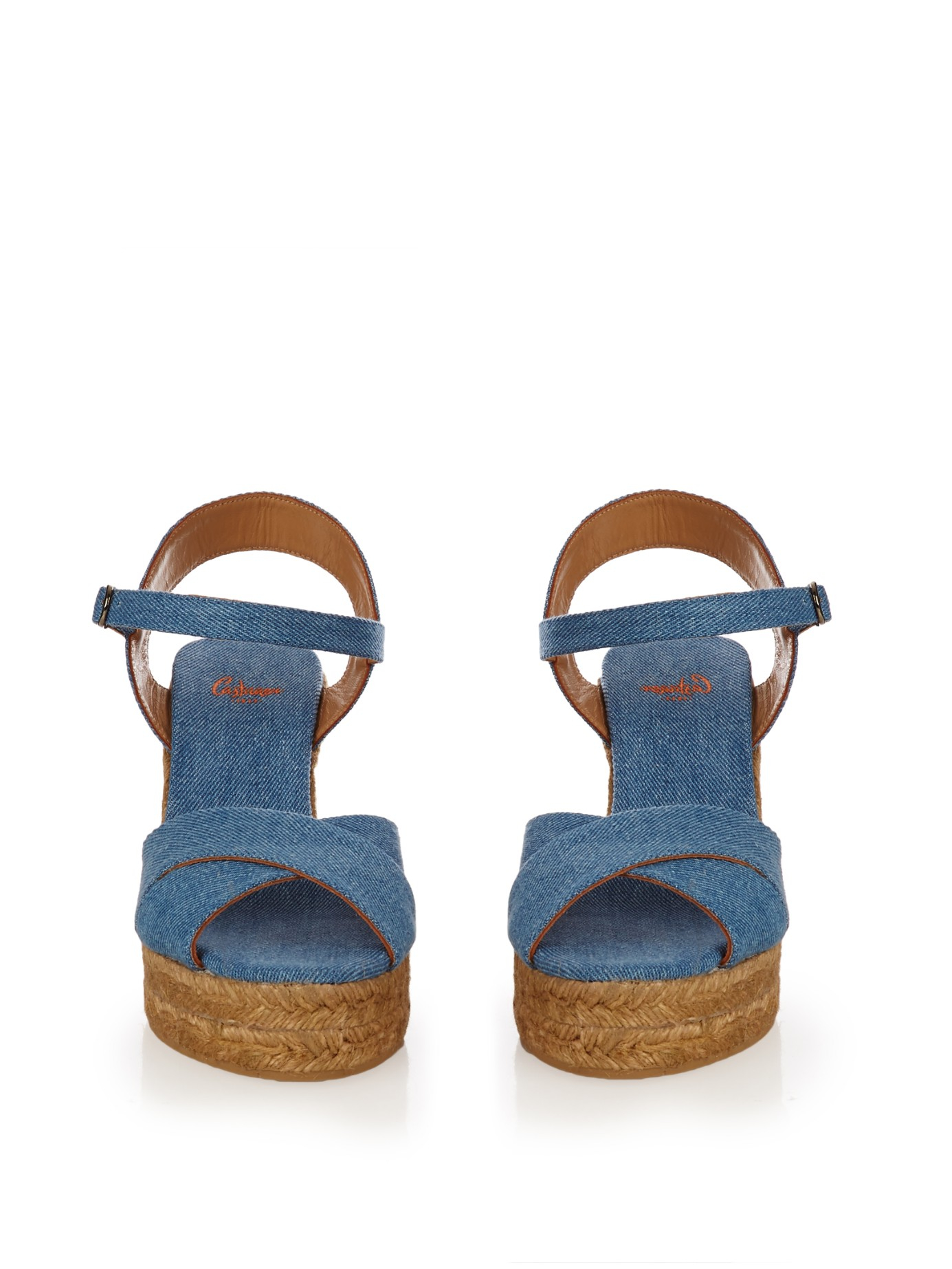 blue denim espadrilles