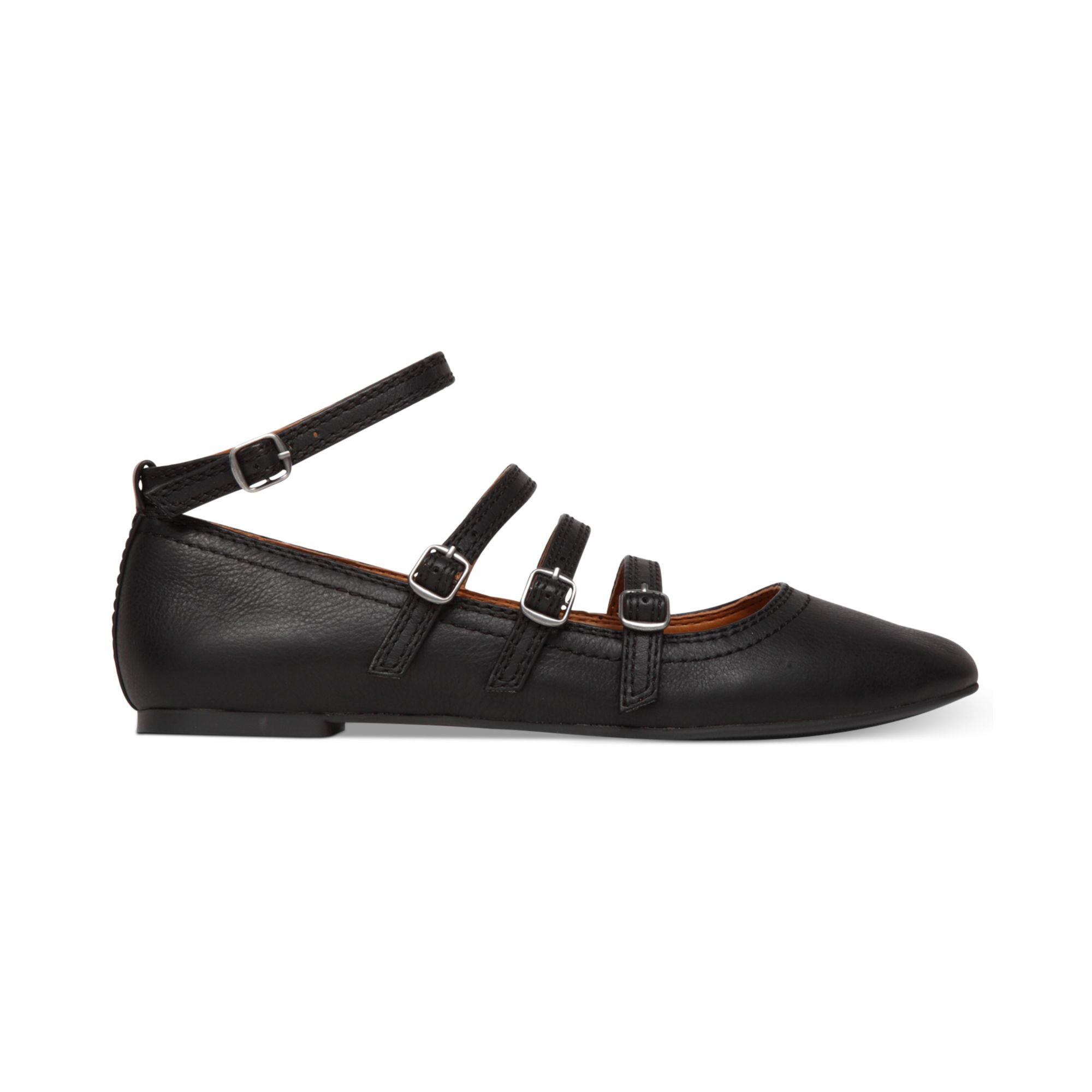 Lyst - Lucky Brand Womens Addisonn Ankle Strap Flats in Black
