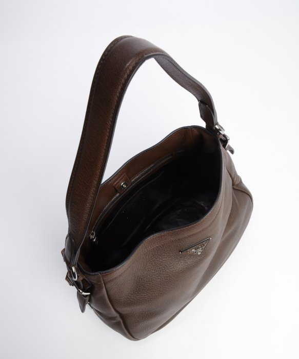 Prada Chocolate Brown Leather Cervo Hobo in Brown (chocolate) | Lyst  