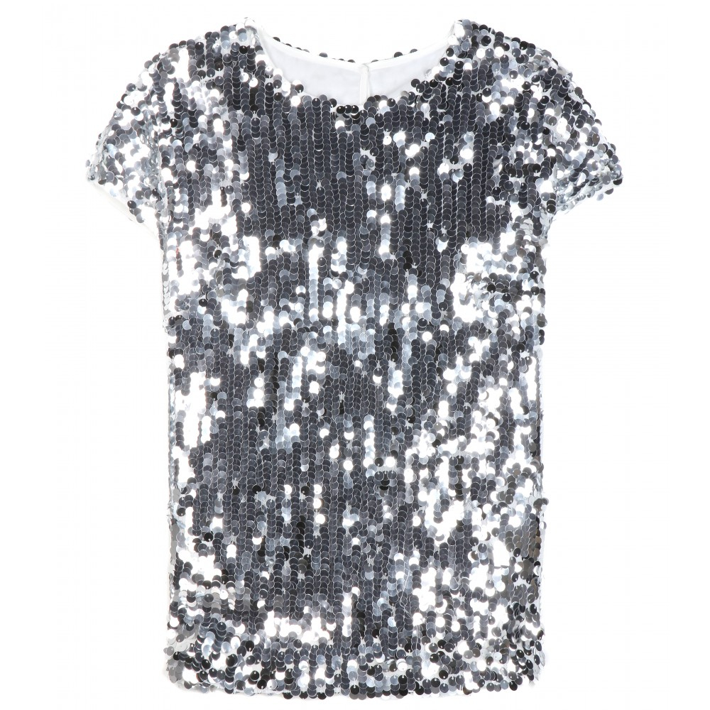 Dolce & gabbana Sequined Top in Metallic | Lyst