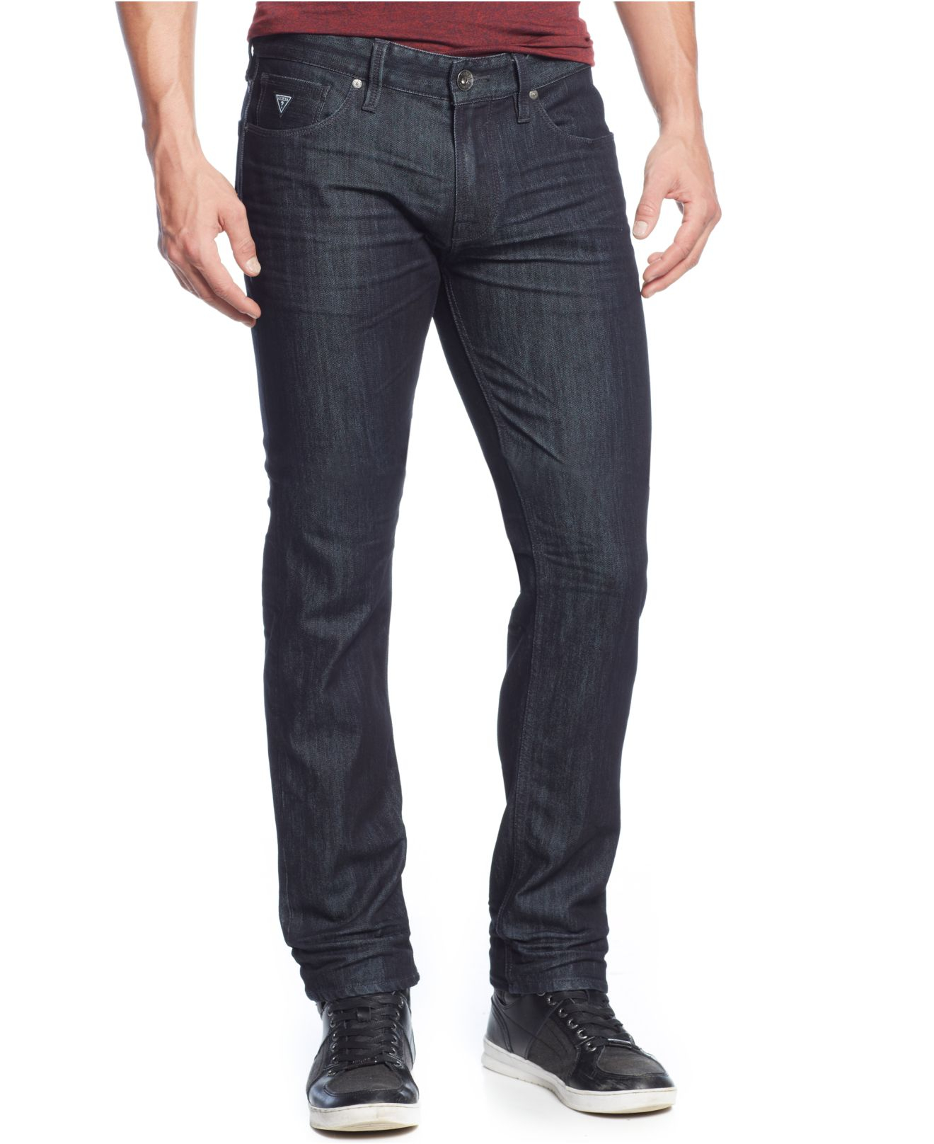 Guess Men's Slim-straight Fit Smokescreen-wash Jeans in Blue for Men