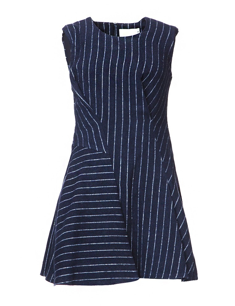 Pixie market Joa Pinstripe Dress in Blue (navy) Lyst
