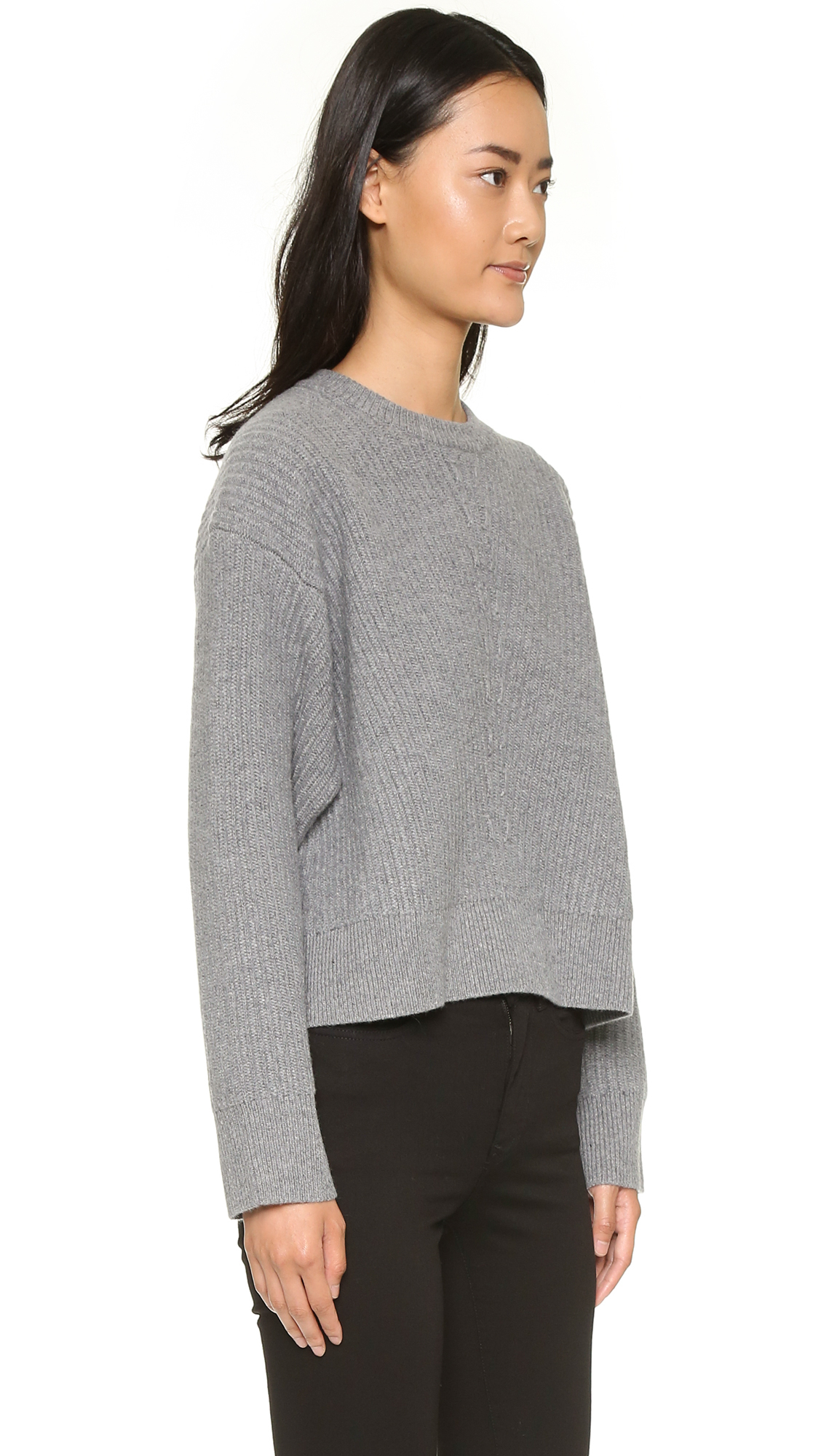 Lyst - Acne Studios Java L Ribbed Sweater in Gray