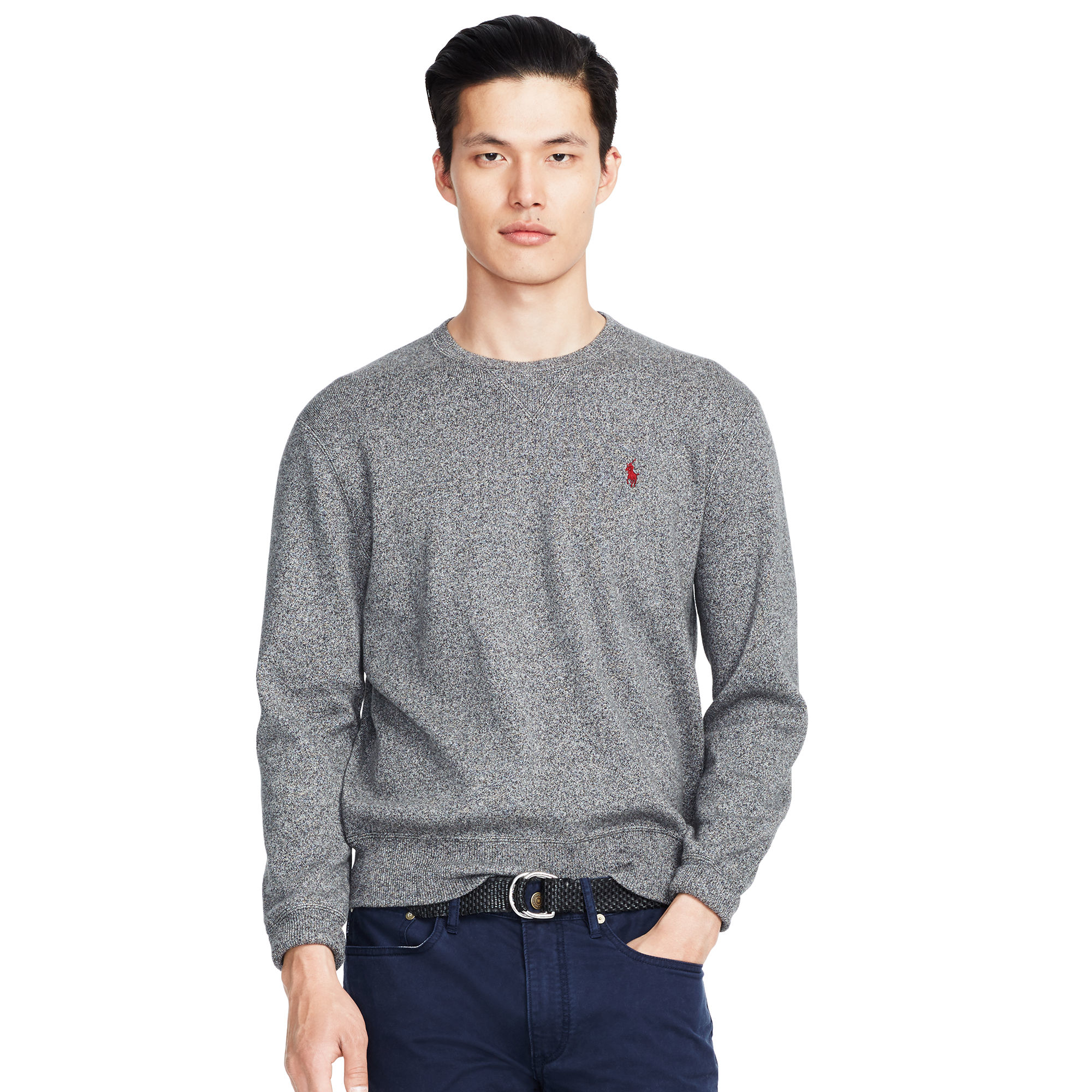 polo cotton crewneck sweater