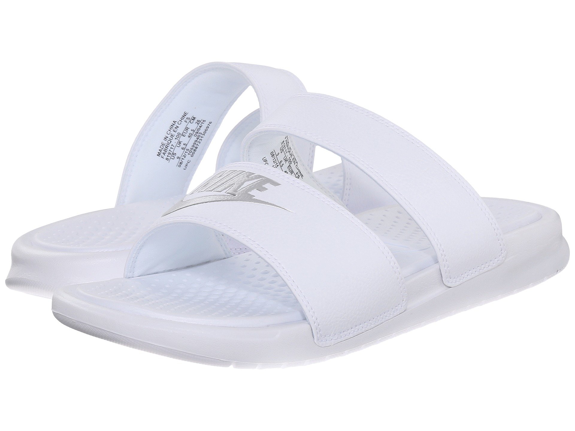 nike slides benassi white