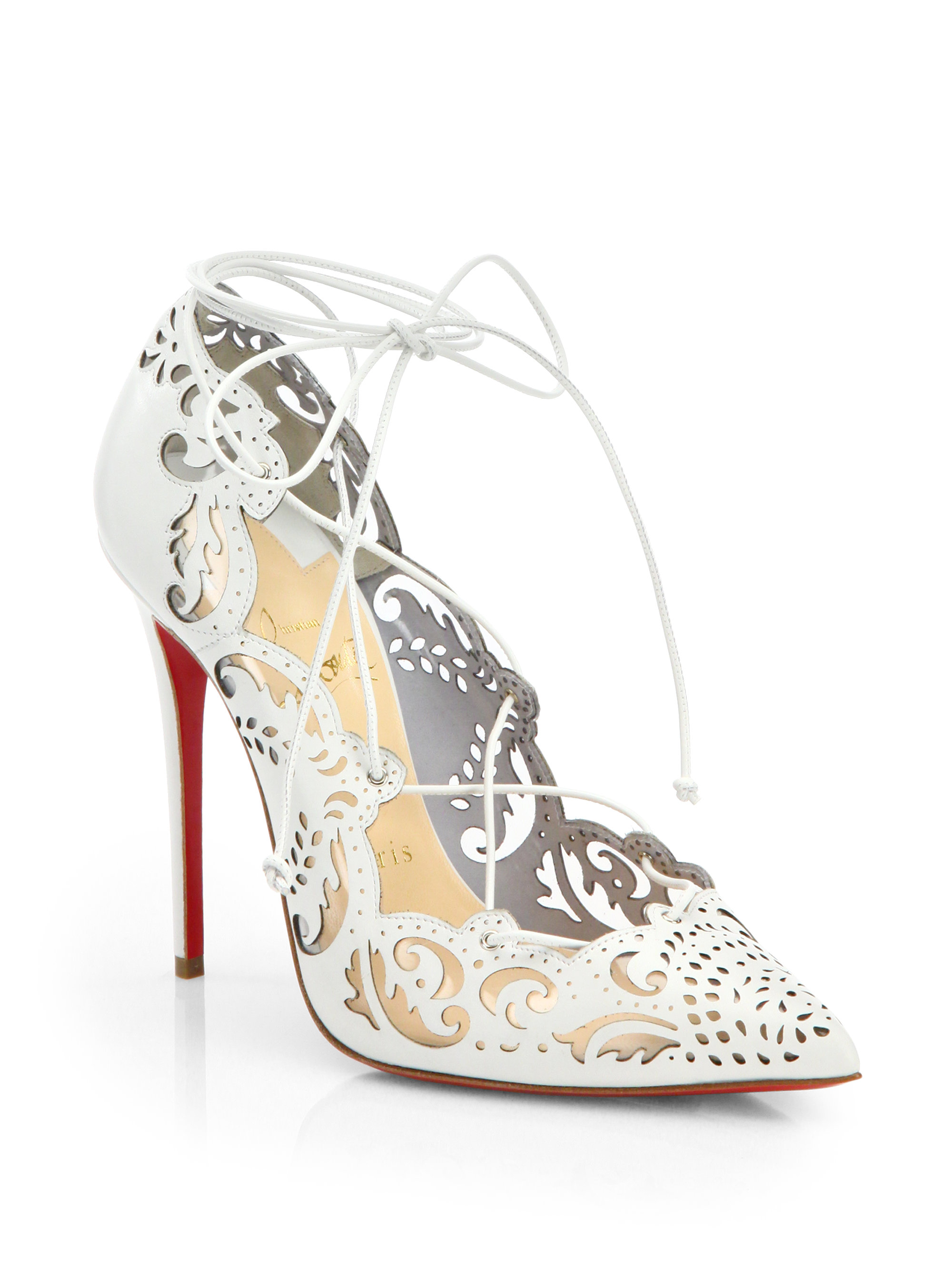 louboutin heels lace up