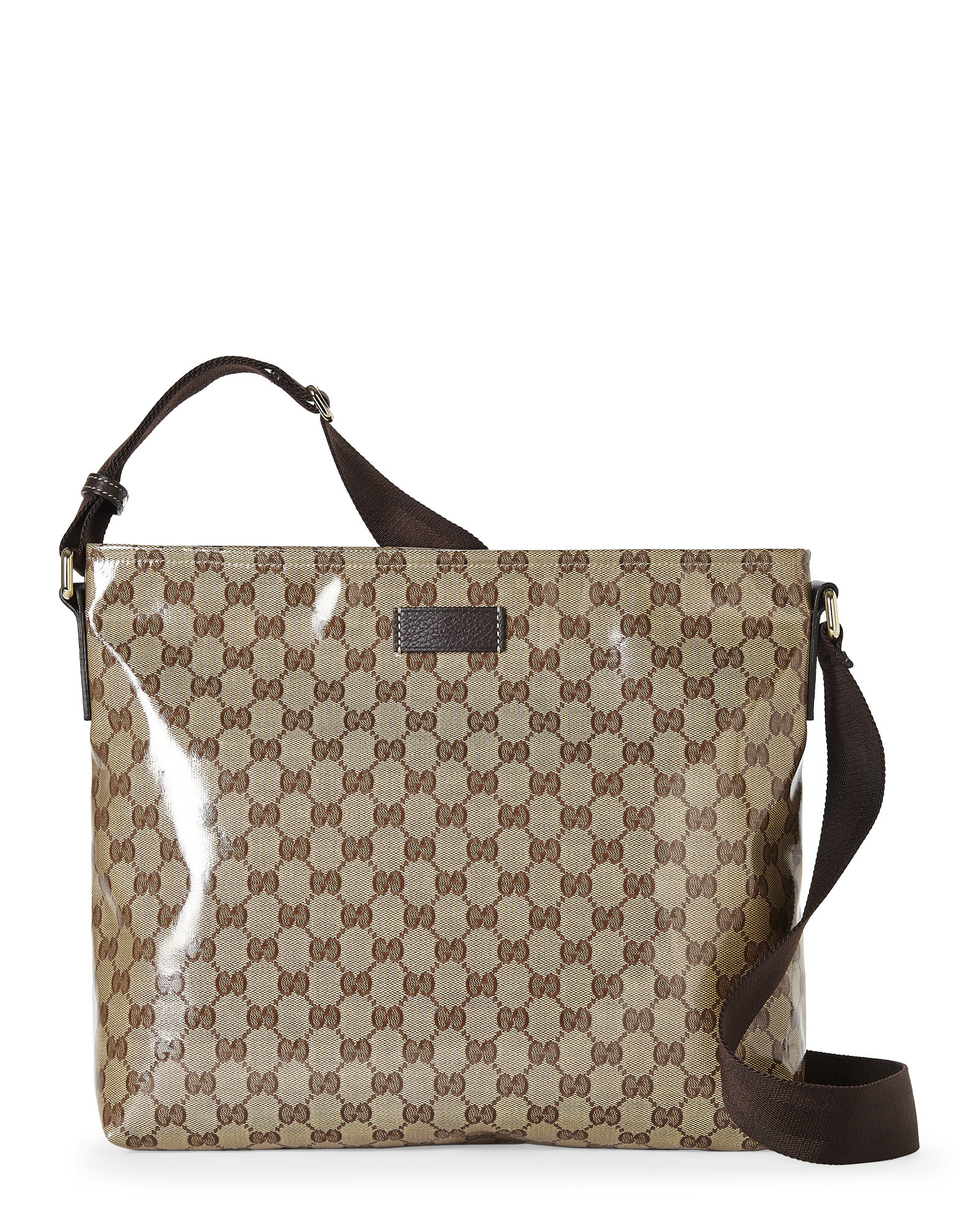 Lyst Gucci Beige Gg Crystal Canvas Messenger Bag In Natural Gallery