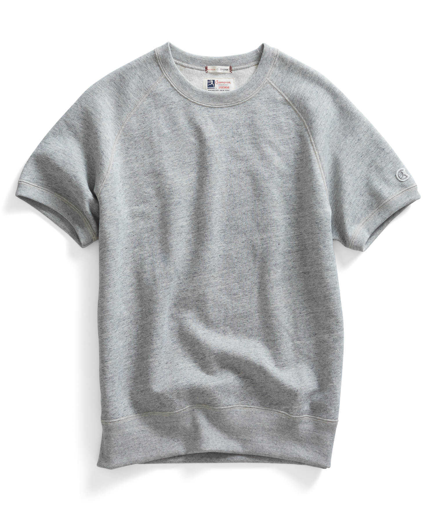 Todd snyder Short Sleeve Sweatshirt In Grey Heather in Gray for Men | Lyst