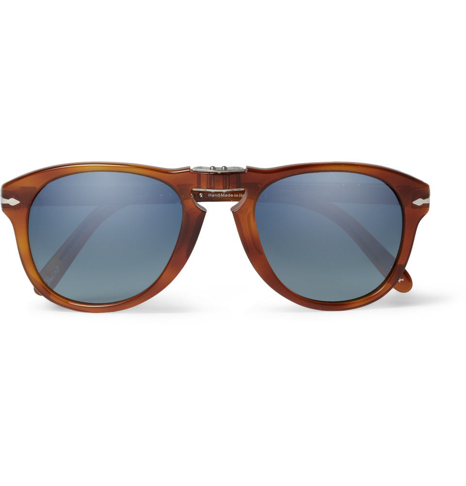 Persol Steve Mcqueen 714 54 Folding Acetate Sunglasses in Brown for Men