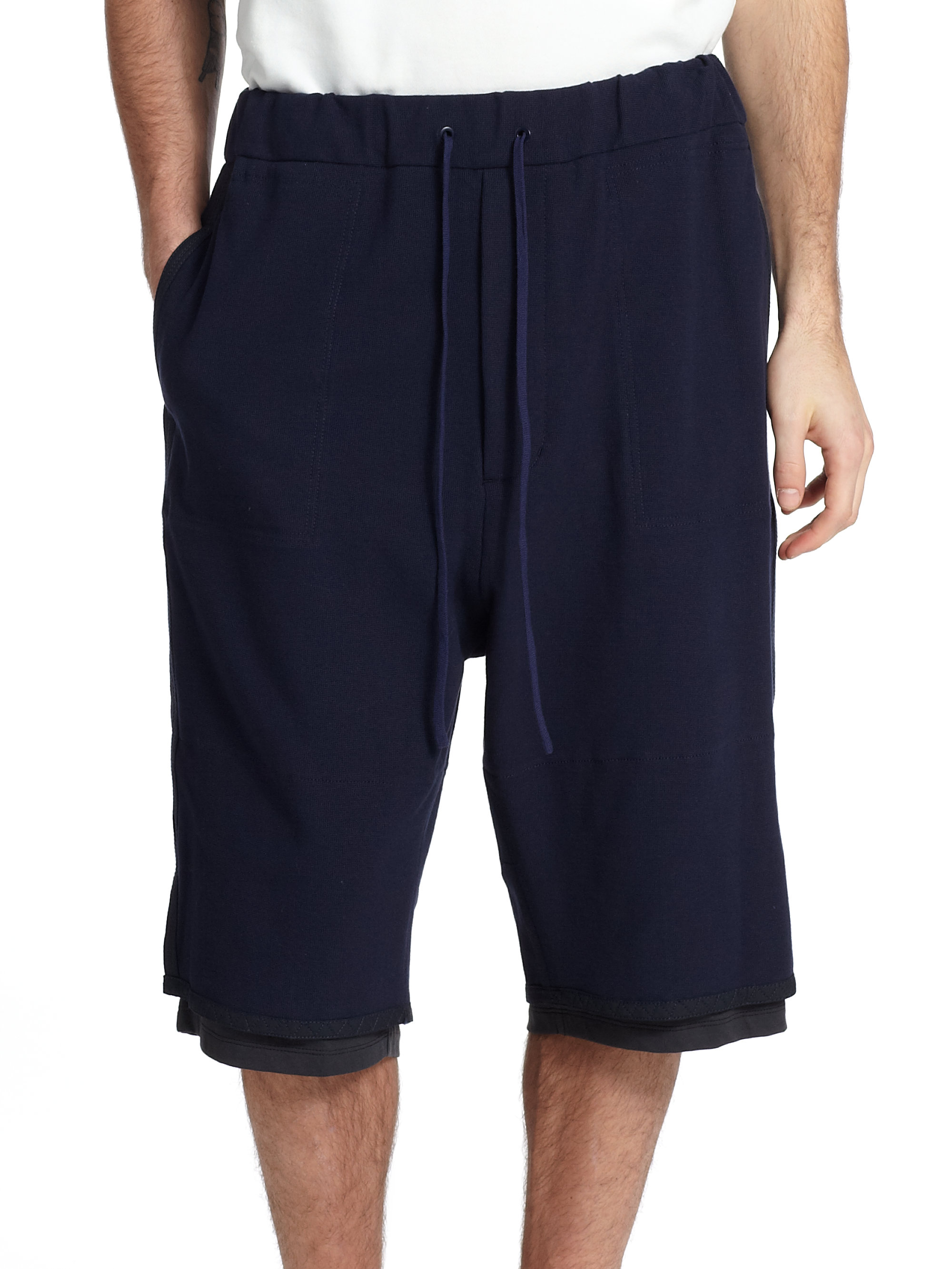 3.1 Phillip Lim Judo Jersey Shorts in Blue for Men (NAVY) | Lyst