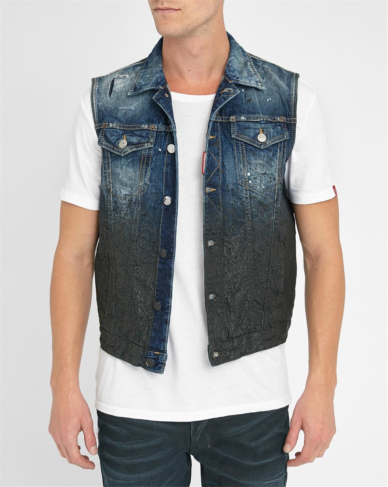 Dsquared² Icon Dirty Waxed Denim Jacket in Blue for Men (denim) | Lyst