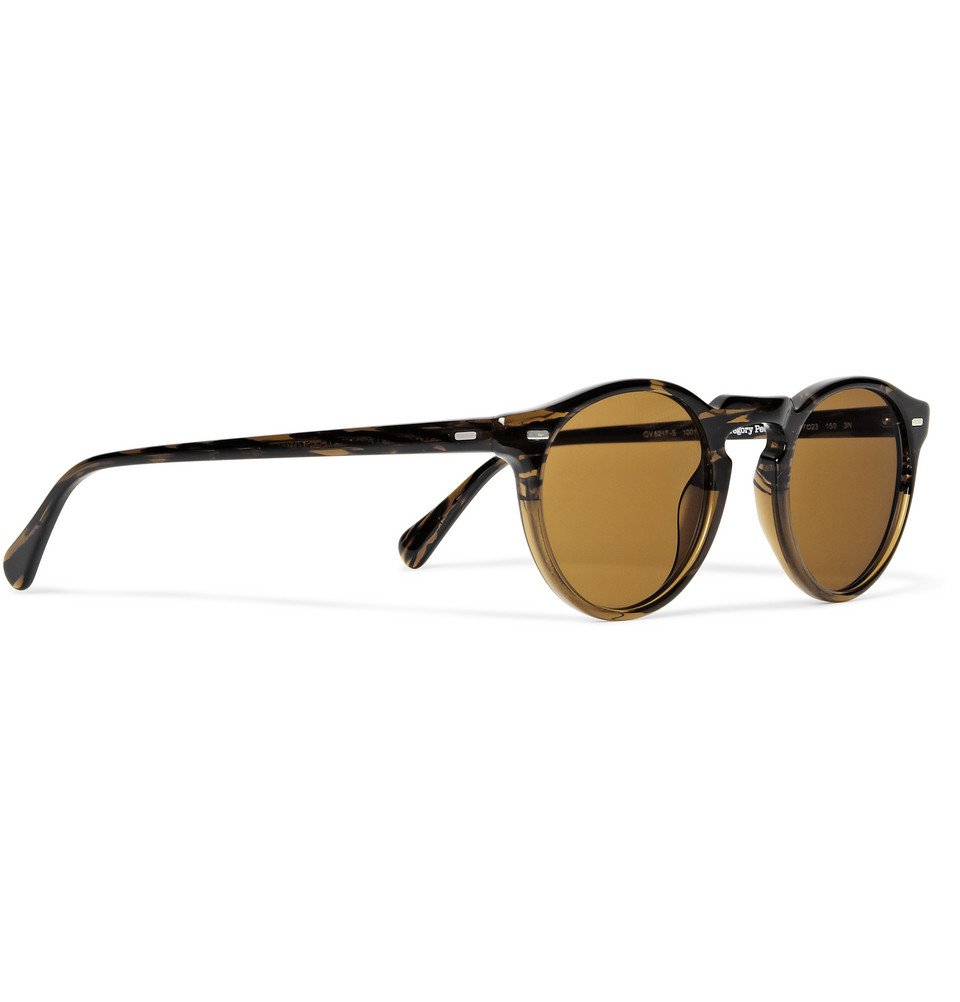 Lyst - Oliver Peoples Gregory Peck Round-Frame Acetate Sunglasses in ...