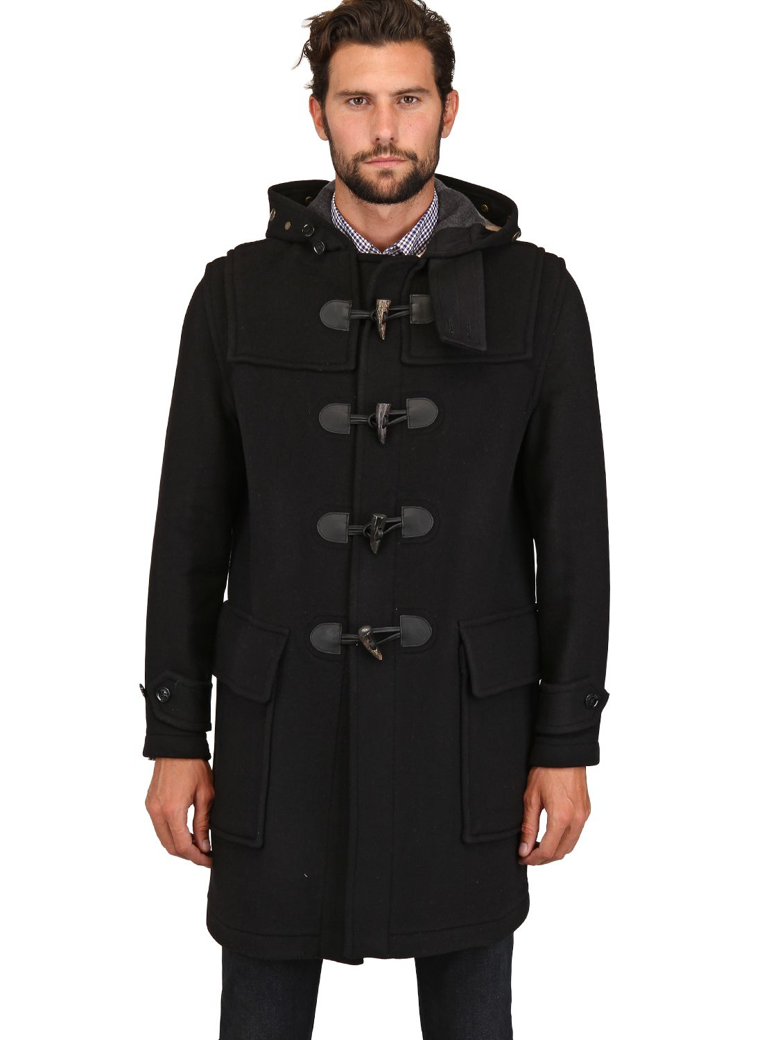 Lyst - Burberry Brit Wool Montgomery Coat in Black for Men