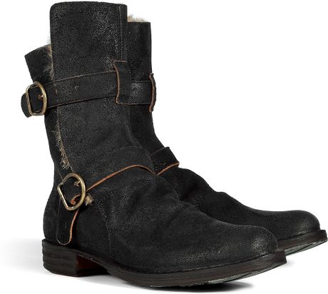 Fiorentini + Baker Black Furlined Boots in Black for Men | Lyst