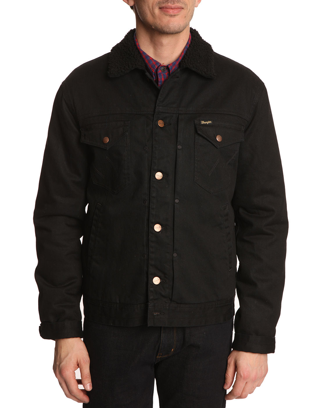 Wrangler Waterproof Black Denim Jacket in Black for Men Lyst