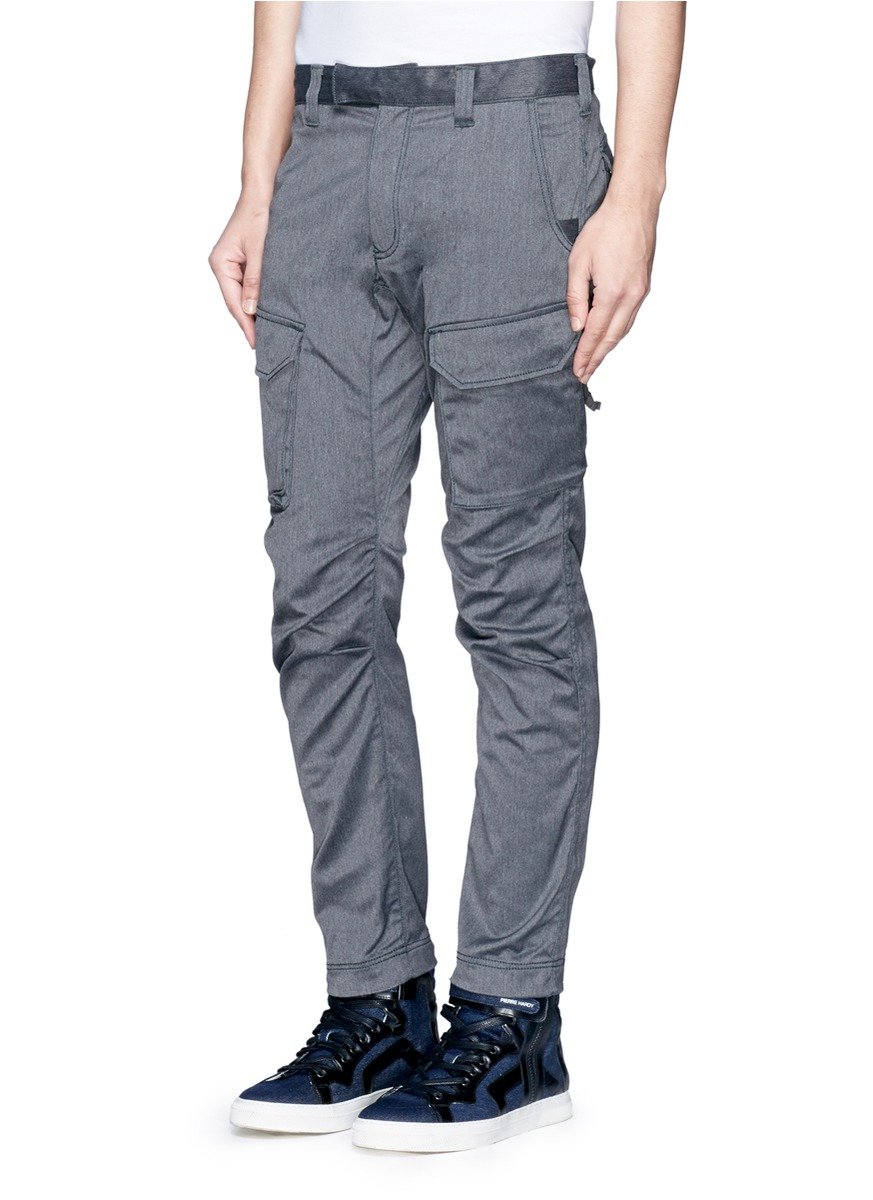 fitted cargo pants mens