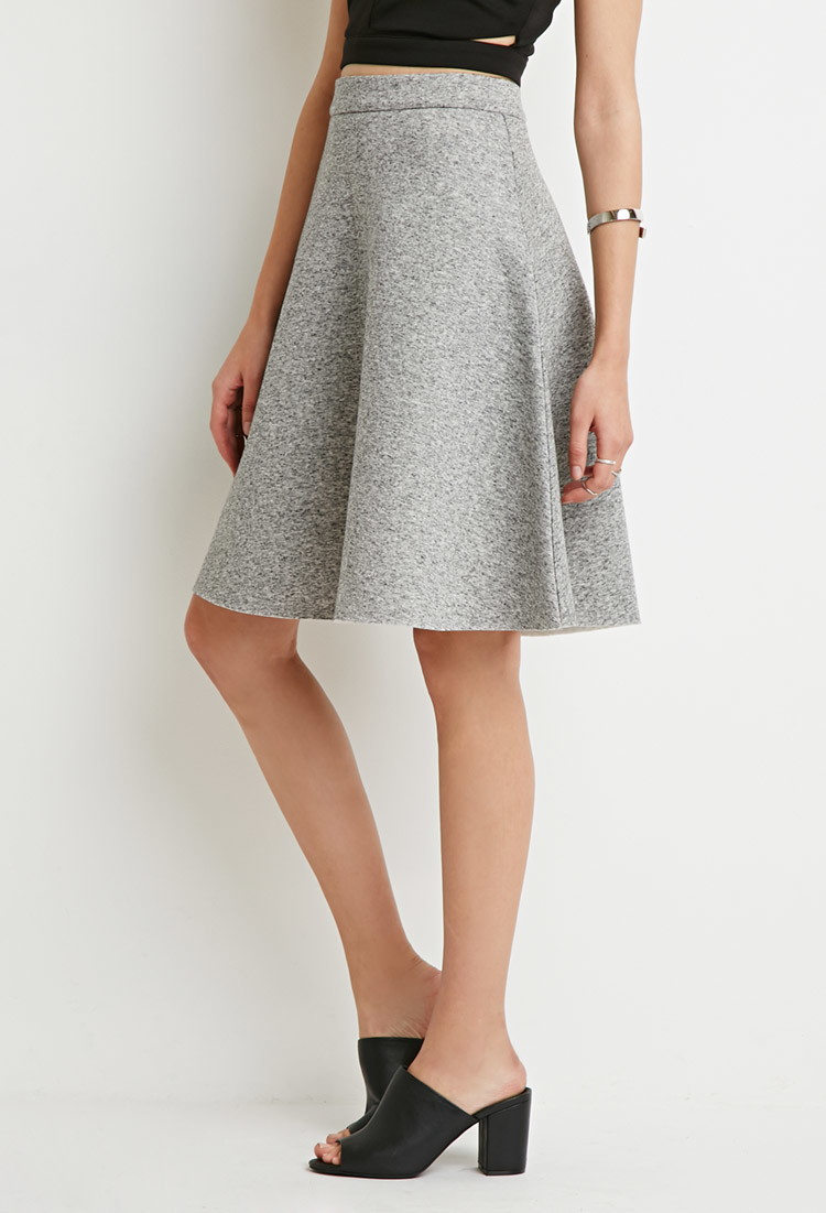 dark grey a line skirt