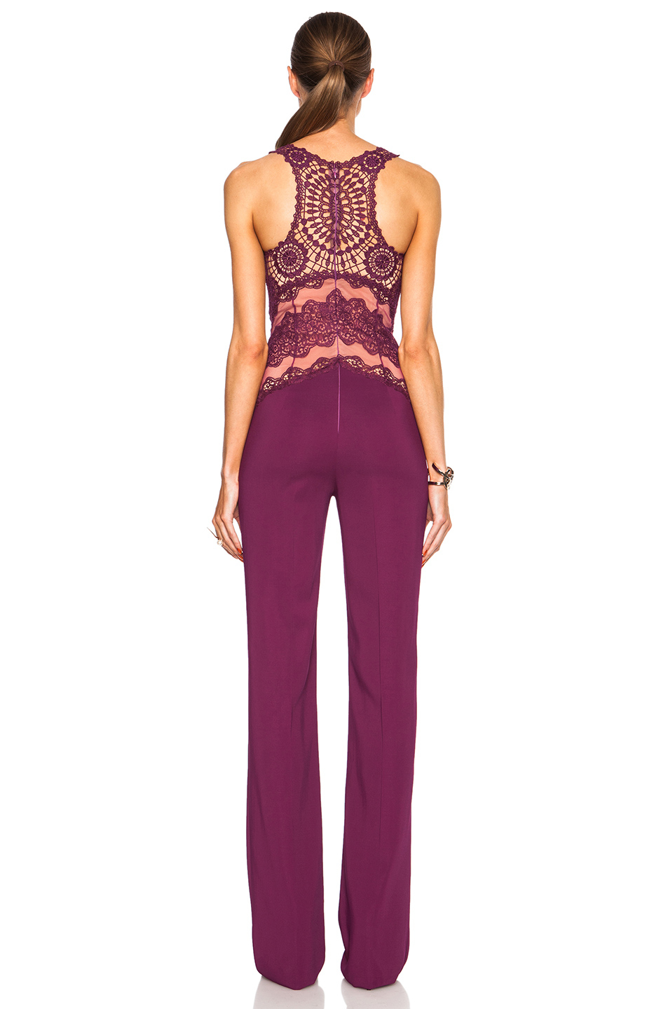 Zuhair murad Macrame Jumpsuit in Purple | Lyst
