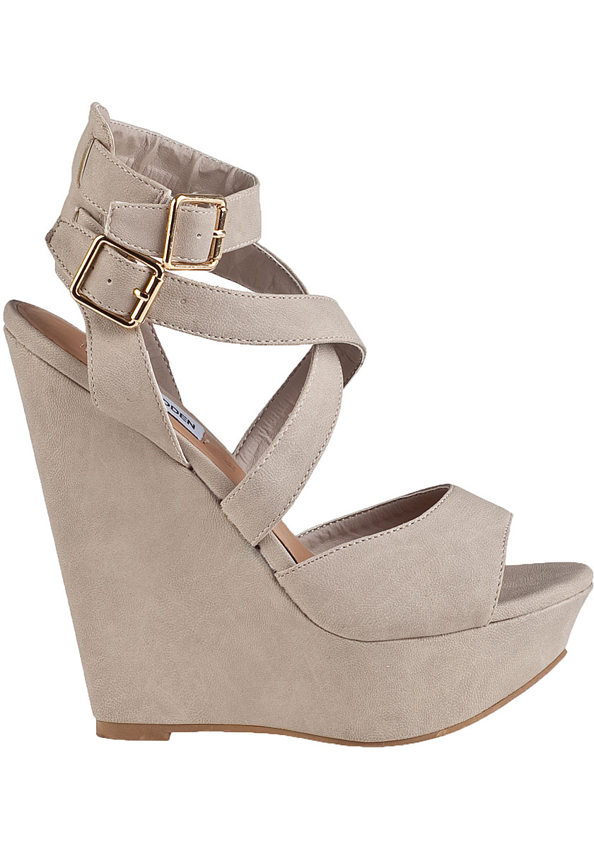 steve madden floral wedges