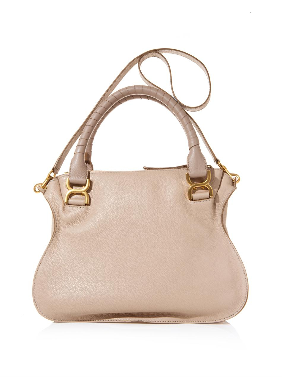 Chlo Marcie Medium Satchel Bag in Beige (Neutral) | Lyst