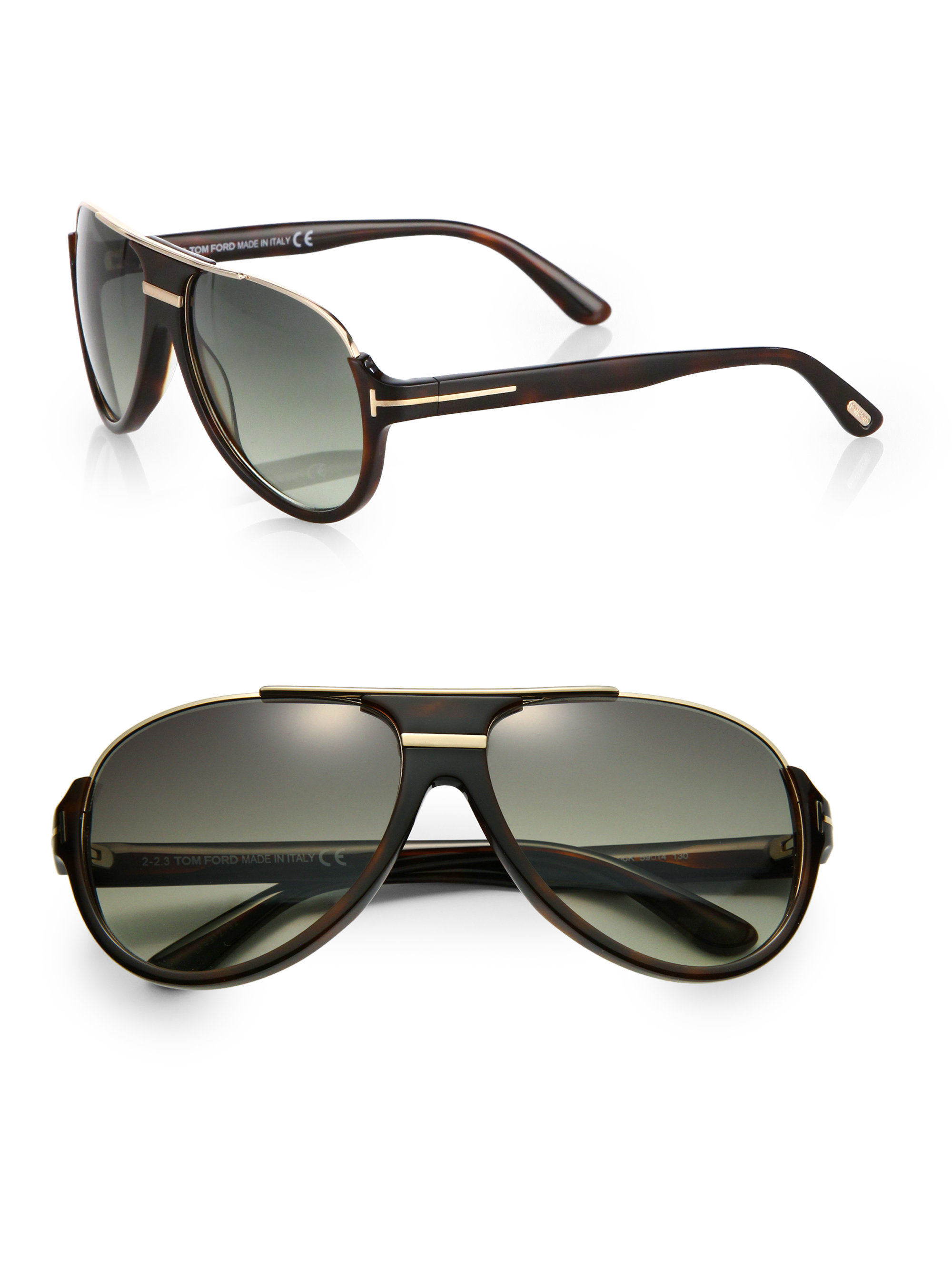 Tom Ford Dmitry Aviator Sunglasses In Brown For Men Lyst