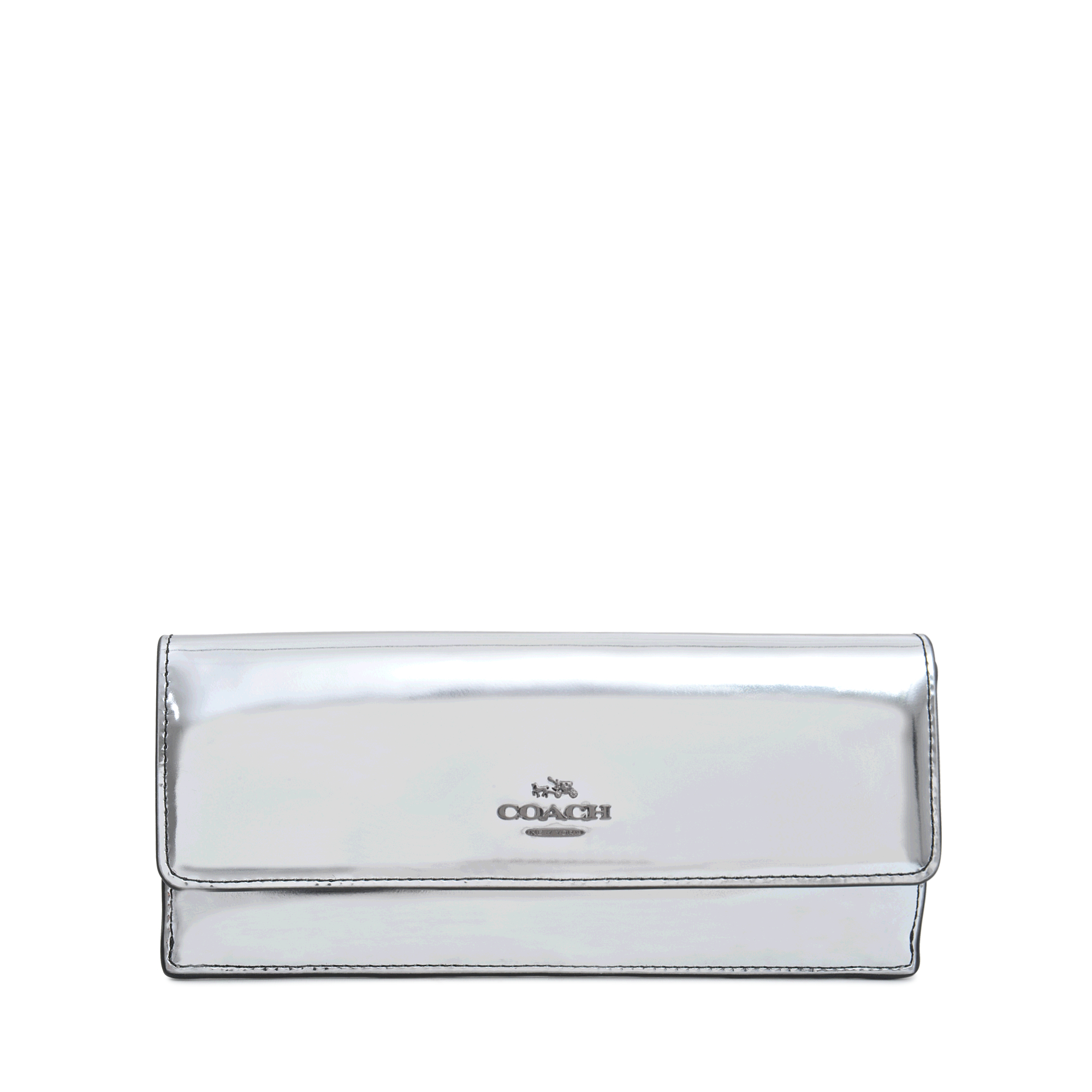 coach wallets metallic