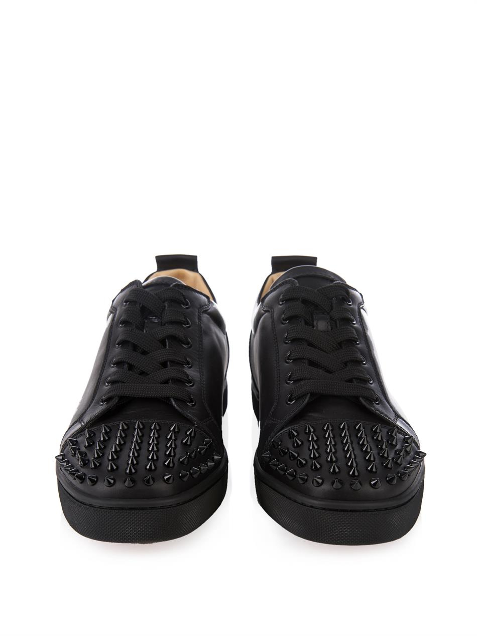 christian louboutin low black spikes