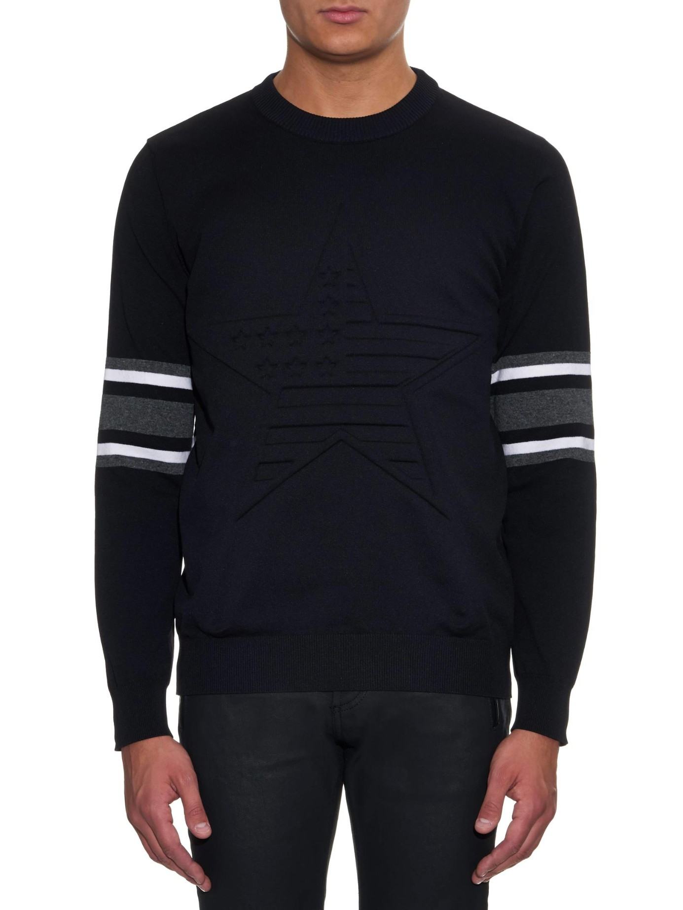 Givenchy 3D Star-Embossed Sweater in Black for Men | Lyst