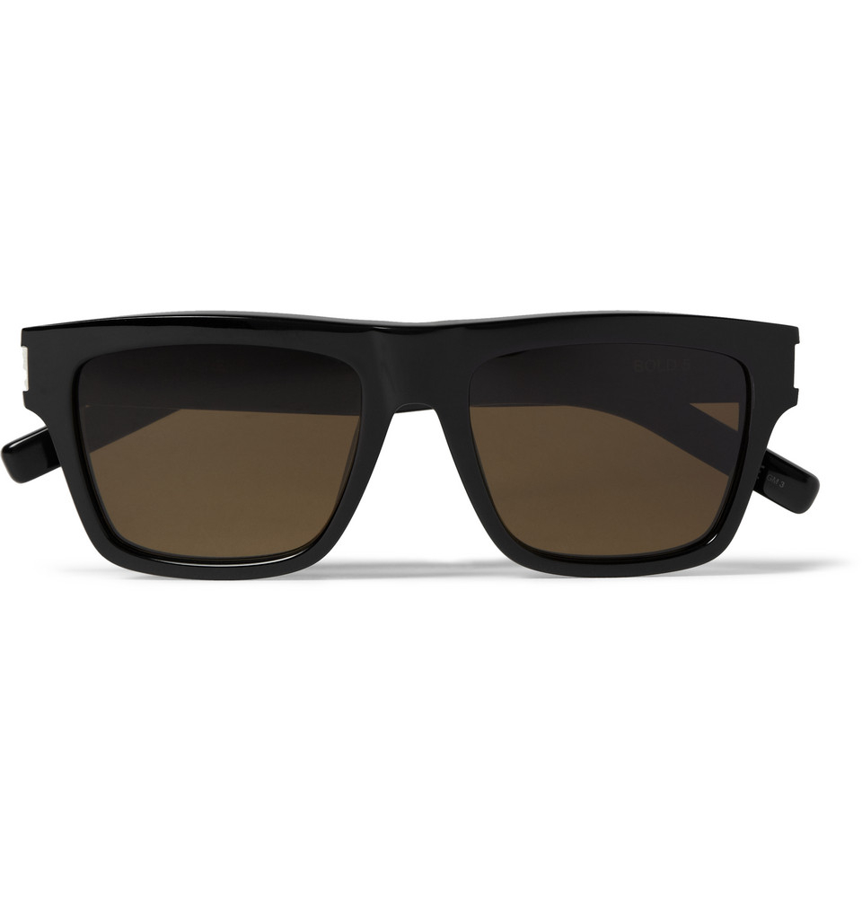 Lyst - Saint Laurent Sl5 Square-Frame Acetate Sunglasses in Black for Men