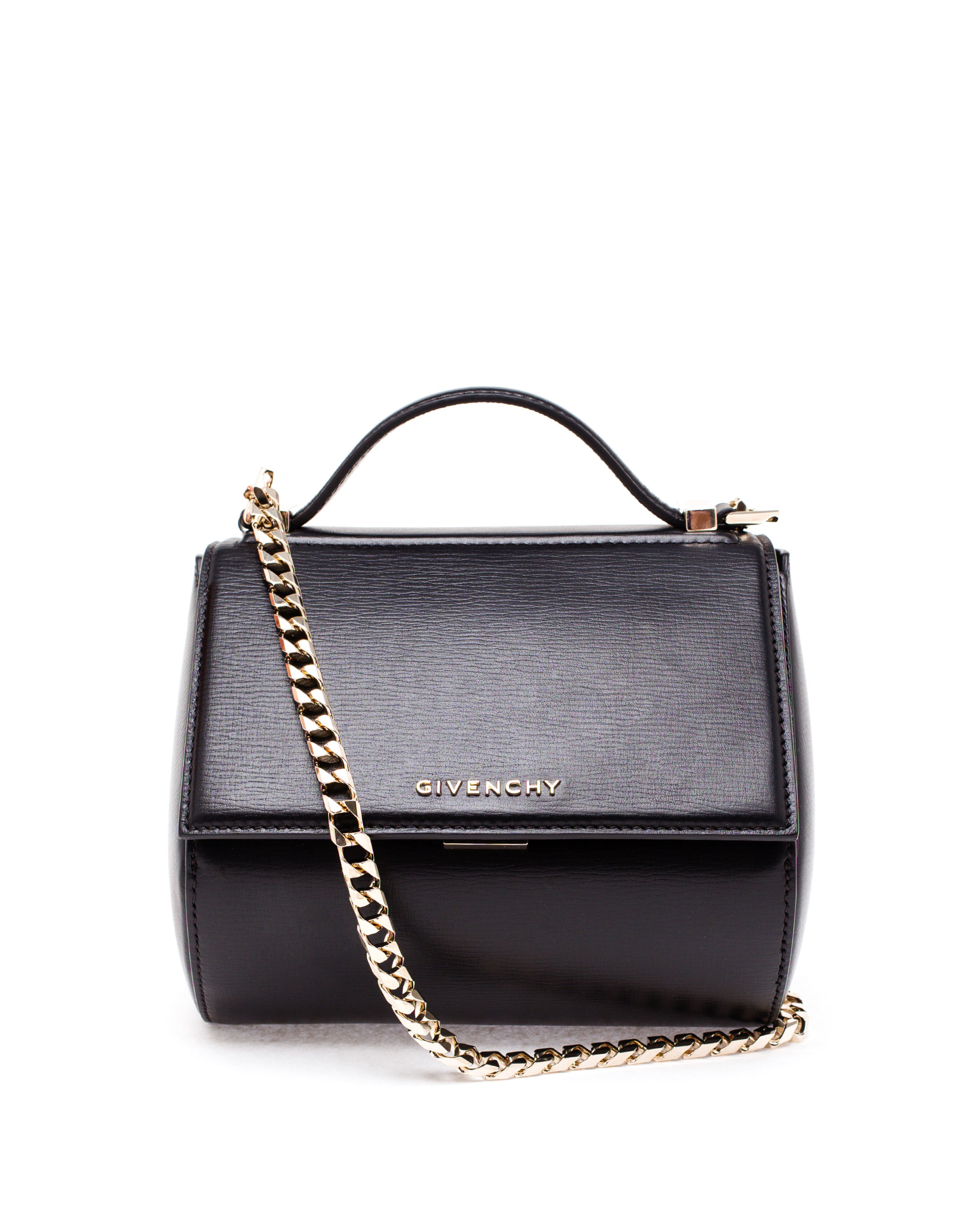 Lyst Givenchy Mini Leather Pandora Box Bag In Black Gallery