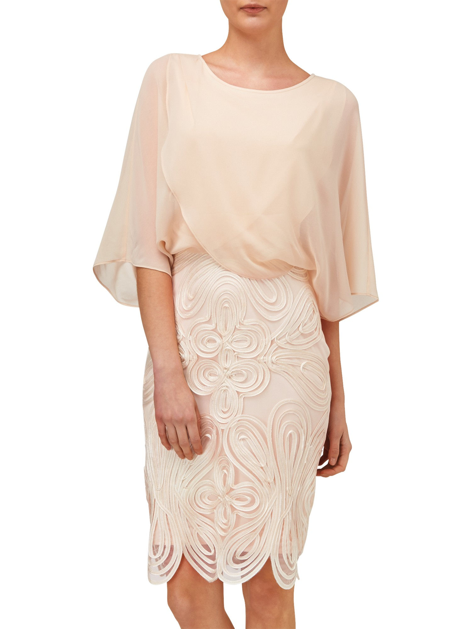 Phase Eight Chiffon Laura Dress in Cream (Natural) - Lyst