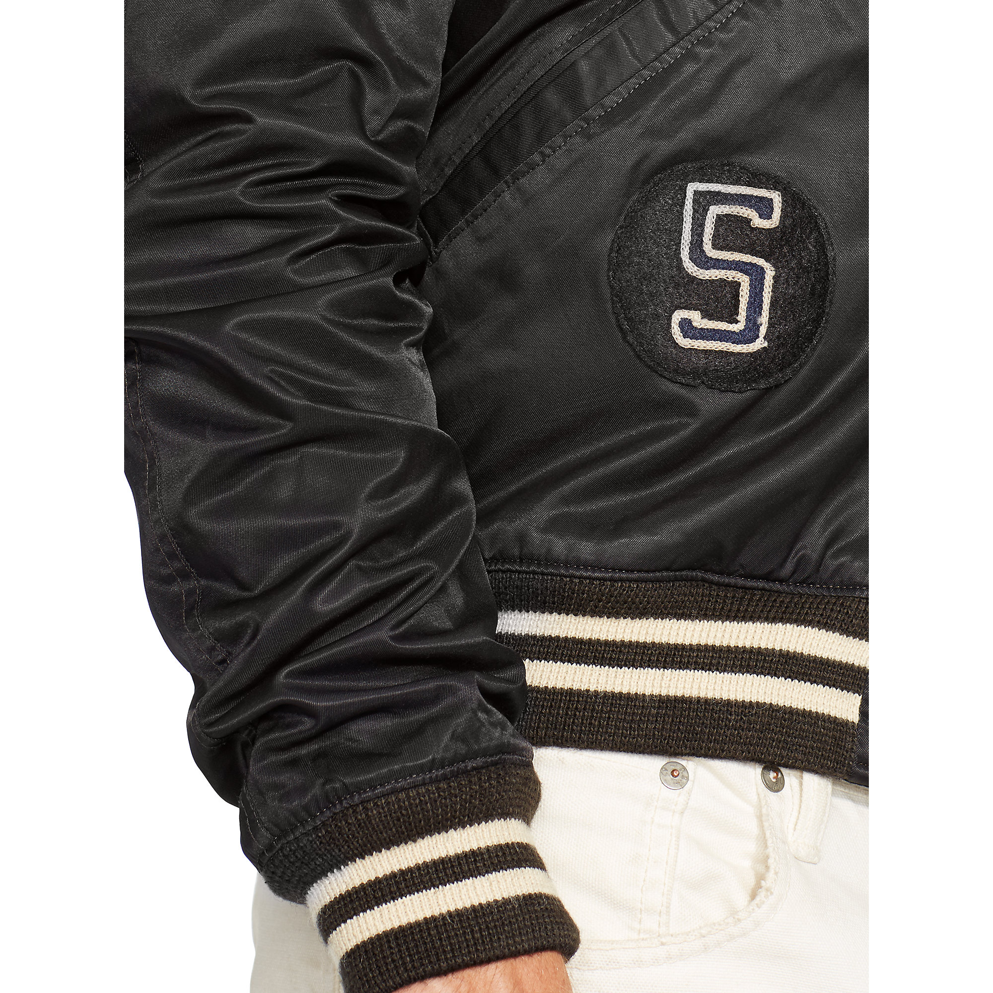 Ralph lauren Reversible Varsity Jacket in Black for Men Lyst