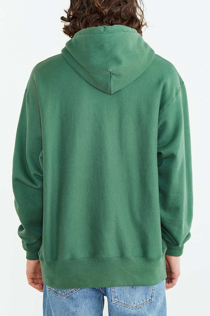 Lyst - Champion Script Reverse Weave Hoodie Sweatshirt in Green for Men