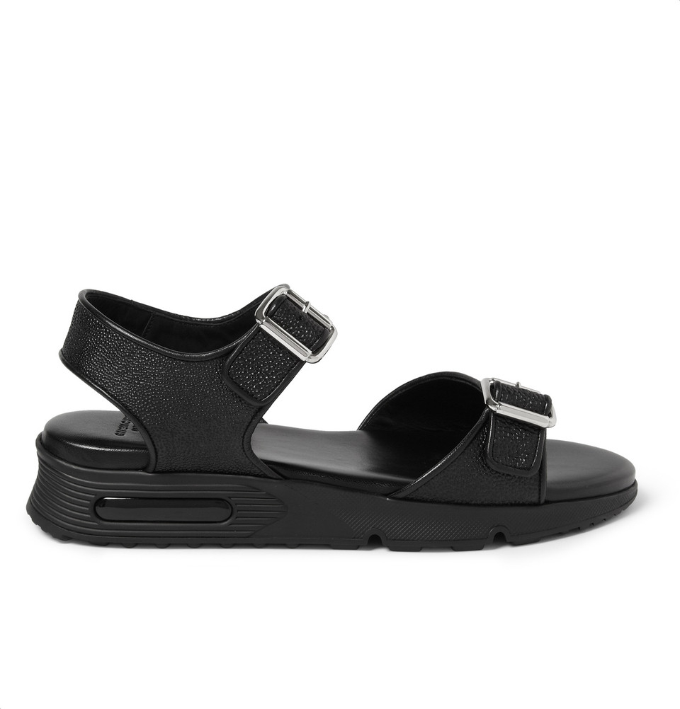 Lyst - Givenchy Double Strap Sandals in Stingrayembossed Leather in ...