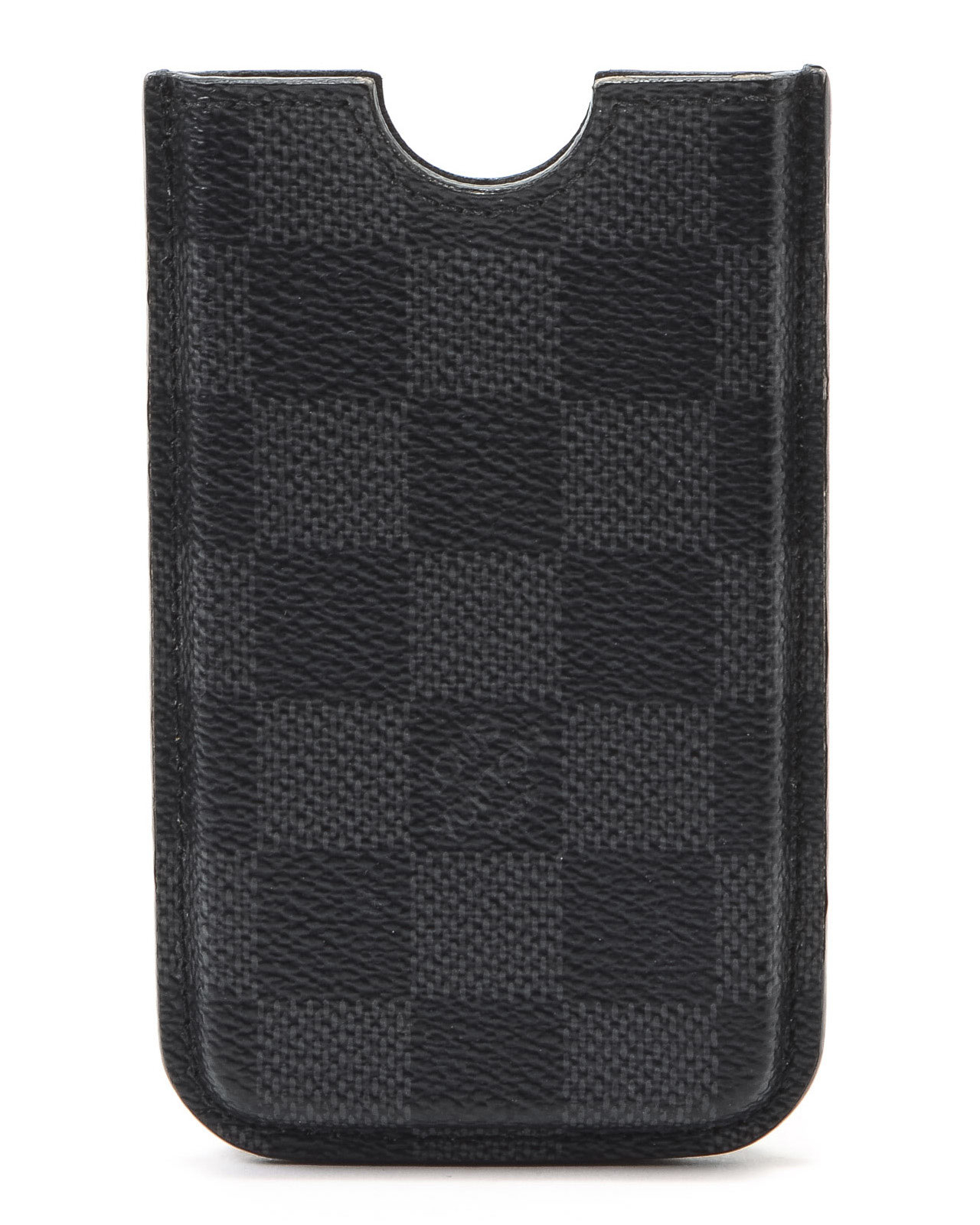 Lyst - Louis Vuitton Black Damier Phone Case in Black