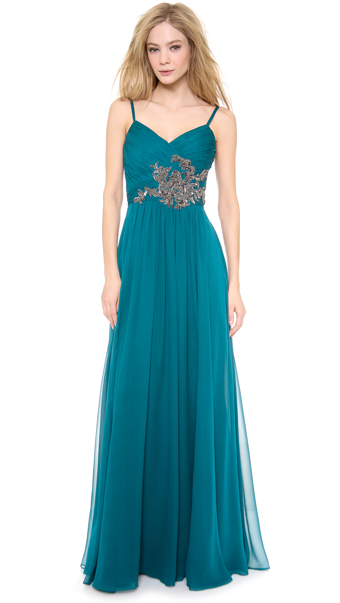 marchesa blue gown