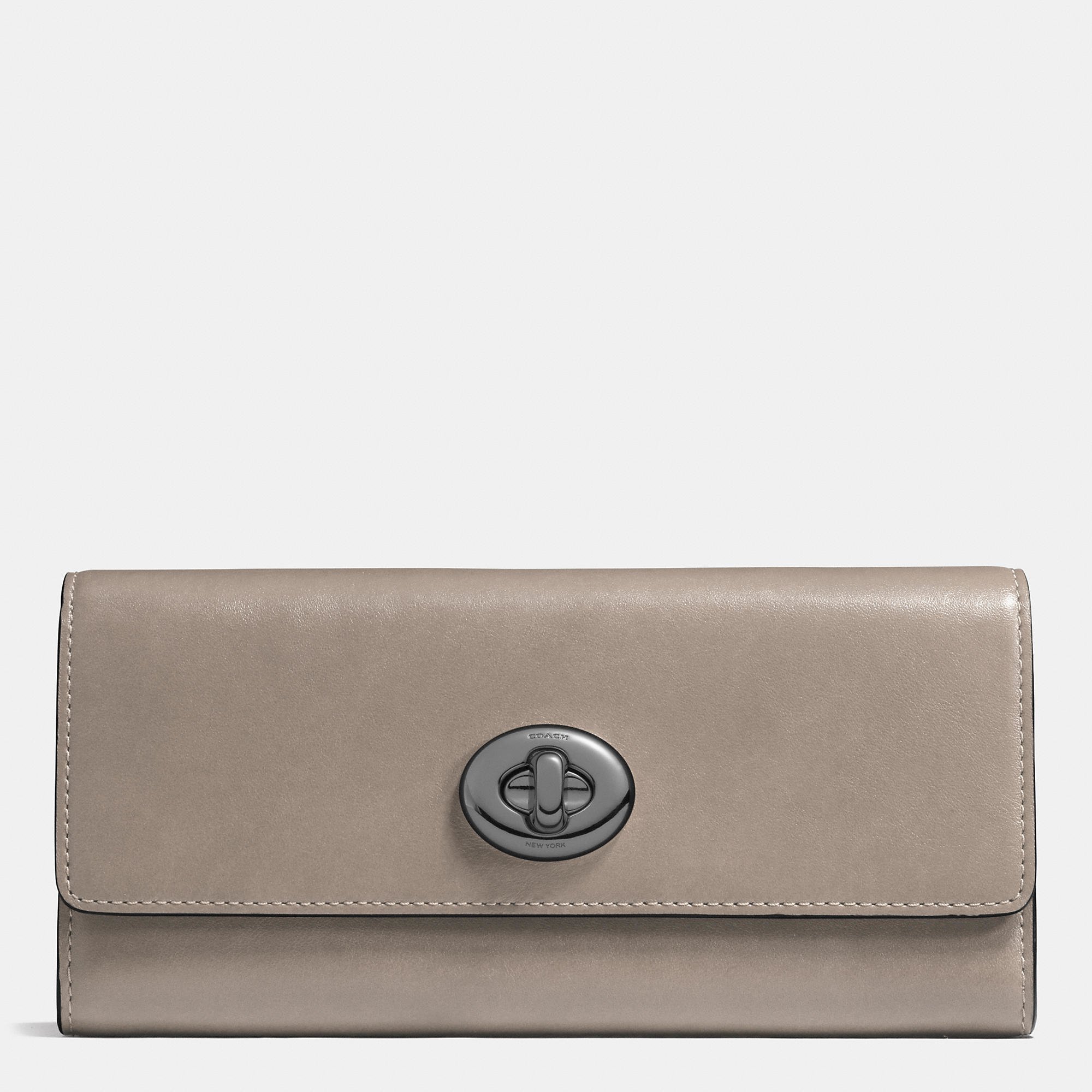 Lyst Coach Turnlock Slim Envelope Wallet In Smooth Leather In Metallic