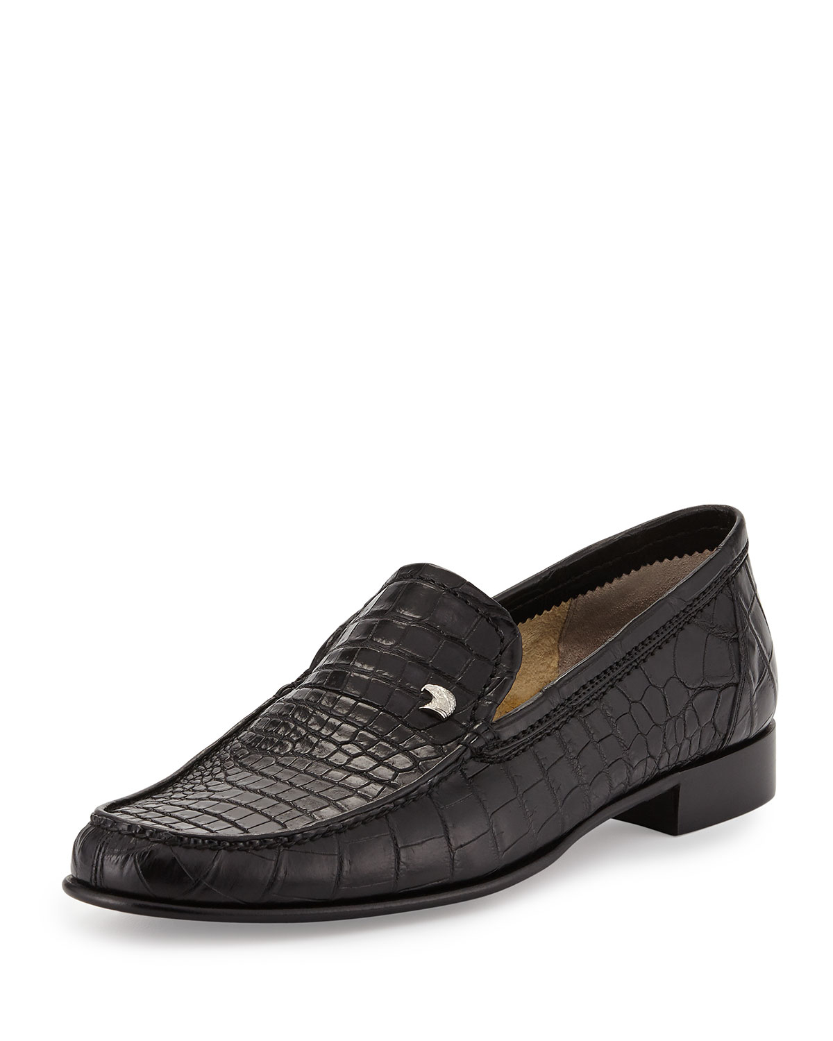 Stefano ricci Crocodile Leather Loafer in Black for Men | Lyst