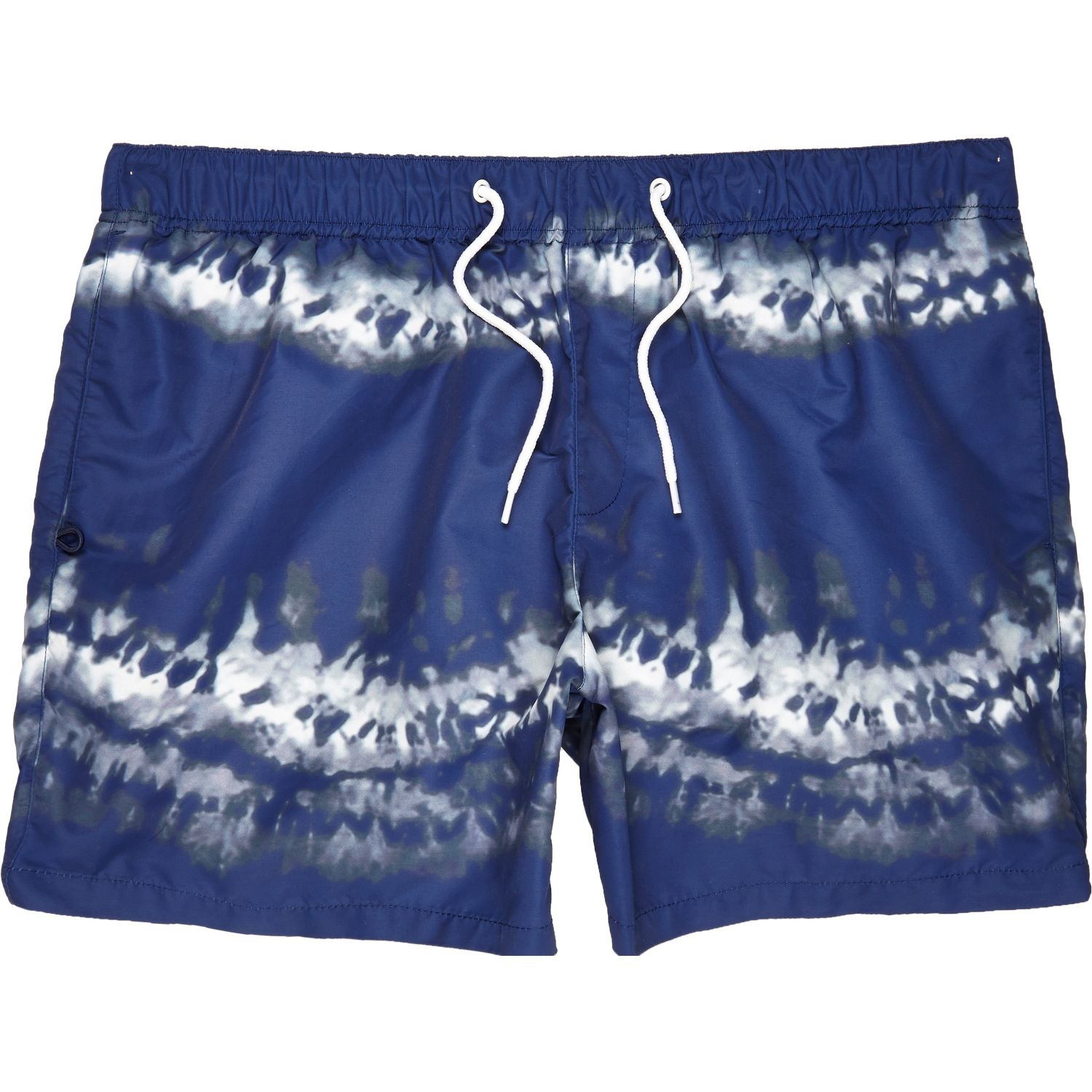 Lyst - River Island Navy Tie Dye Swim Shorts in Blue for Men