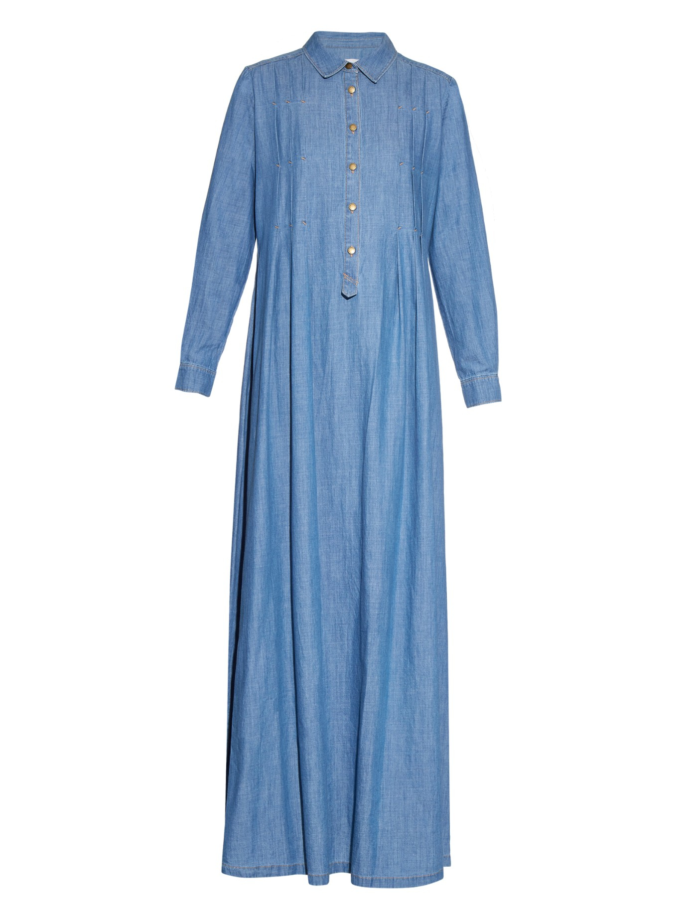 The great The Shirt Gown Denim Maxi Dress in Blue | Lyst