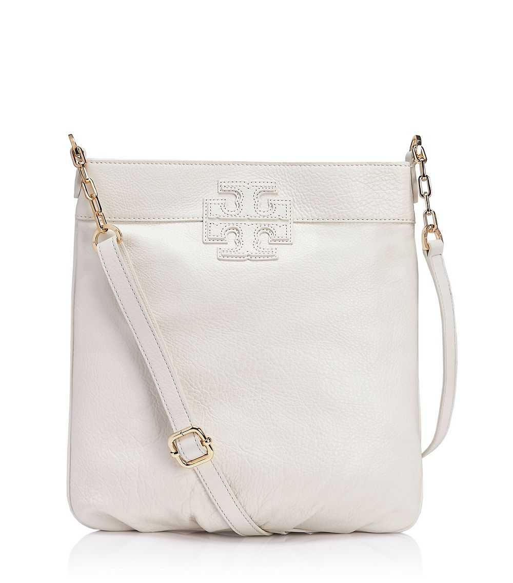 Tory Burch Stacked T Book Bag in White (IVORY) | Lyst