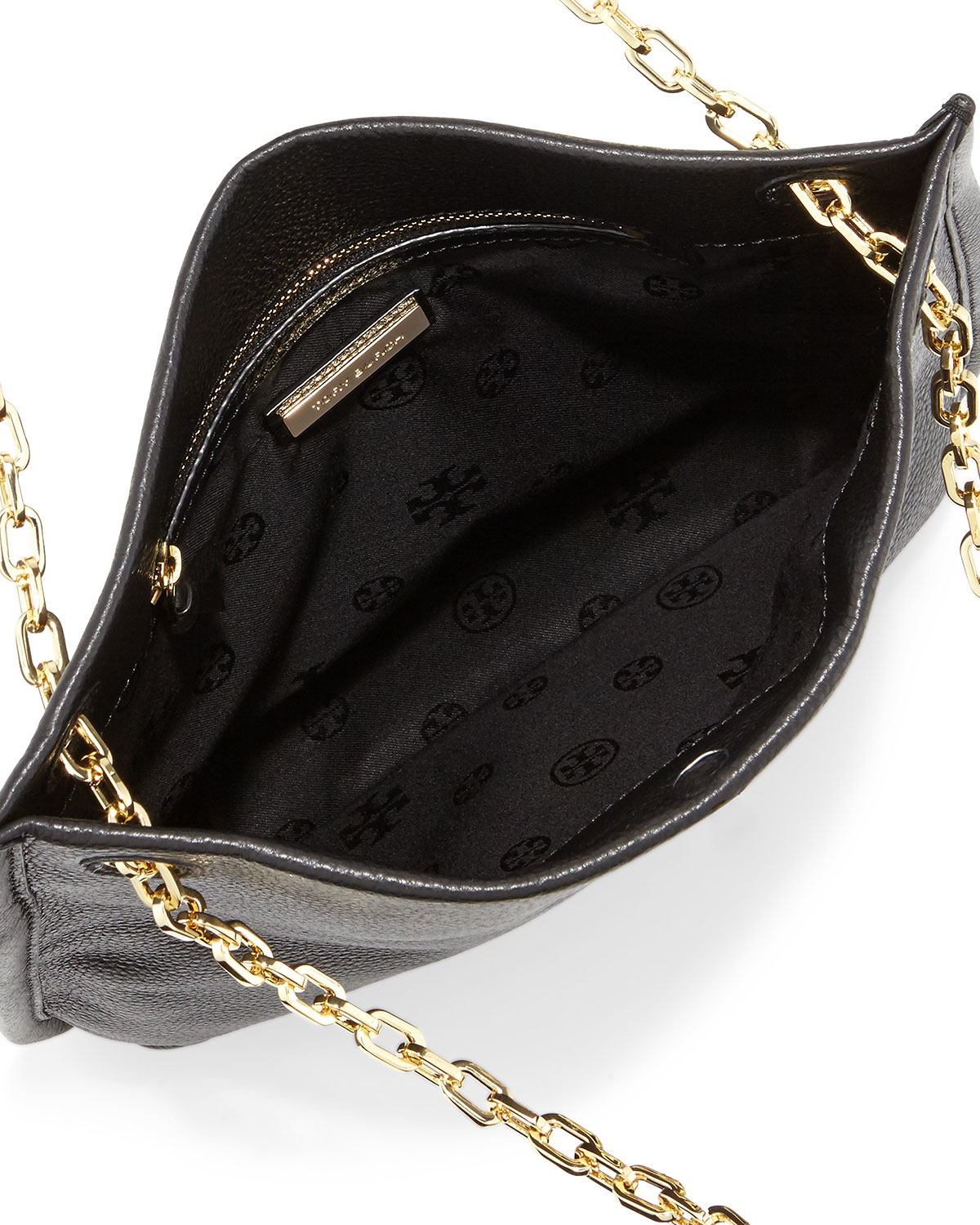 Tory burch Britten Swingpack Leather Bag in Black | Lyst