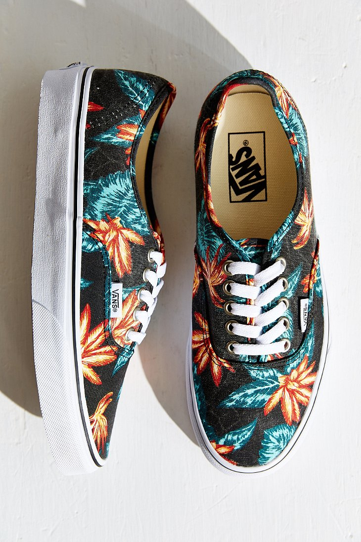 Lyst Vans Authentic Vintage Aloha Sneaker In Black lyst vans authentic vintage aloha sneaker in black
