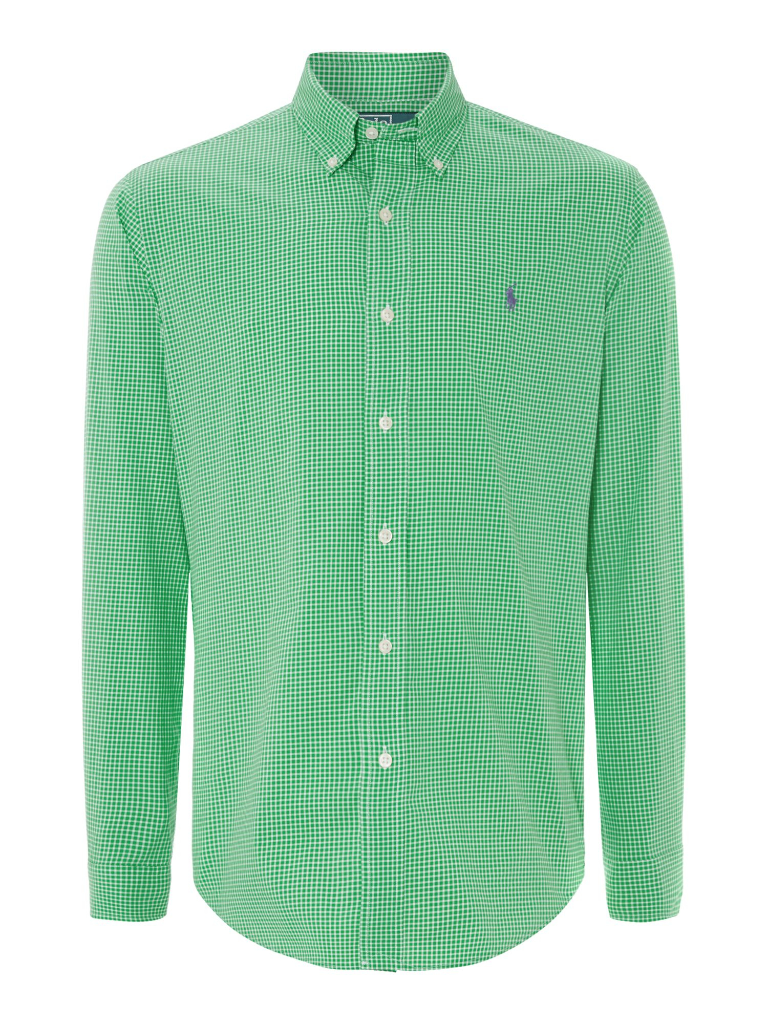 ralph lauren green long sleeve polo