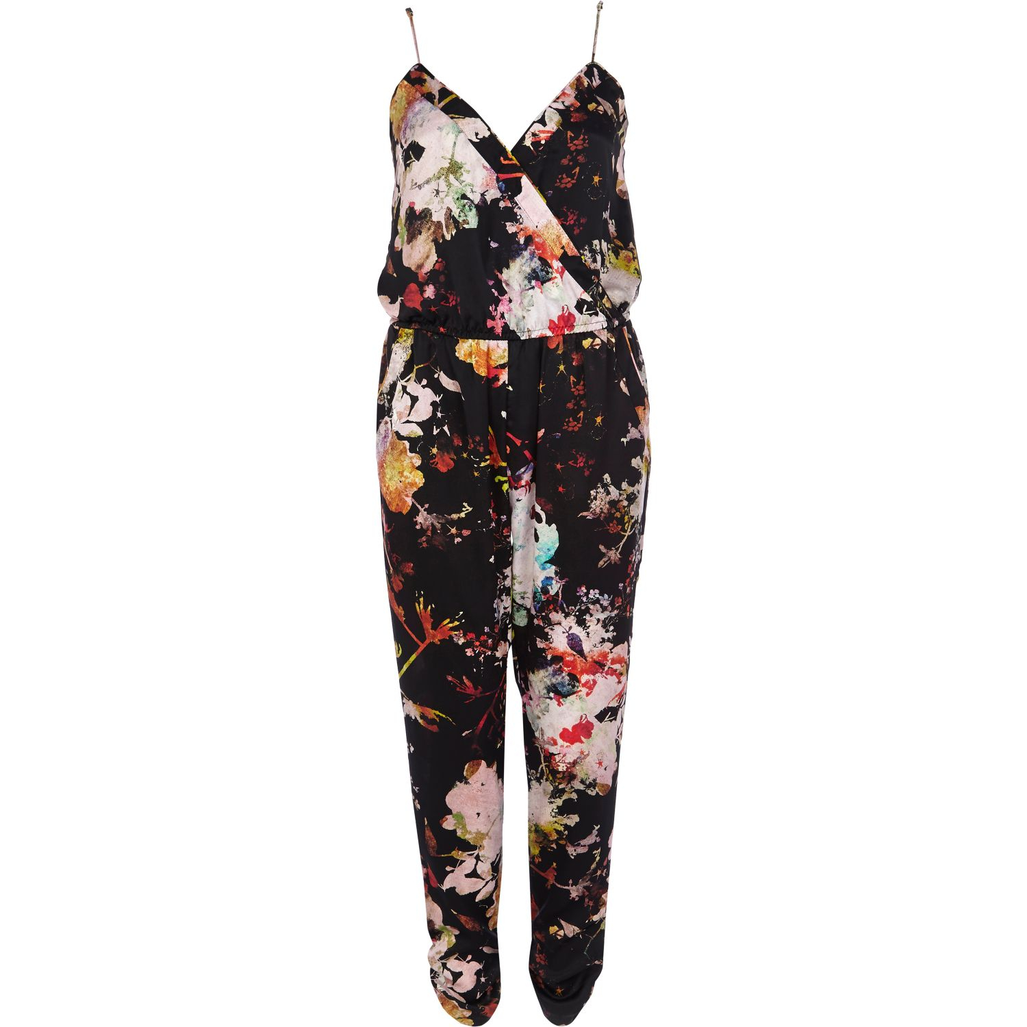 river-island-black-black-floral-print-v-neck-wrap-jumpsuit-product-1 ...