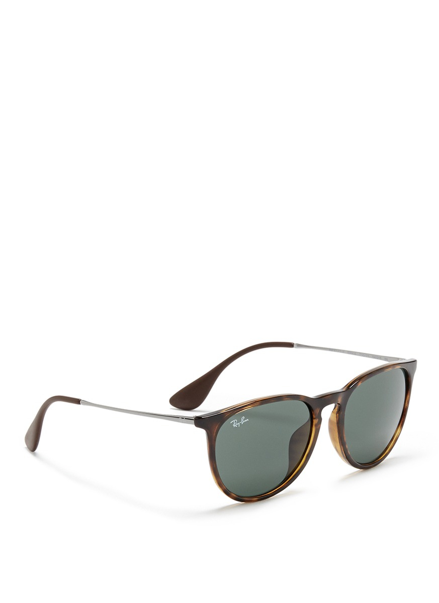 Ray-Ban 'erika' Tortoiseshell Acetate Frame Metal Temple