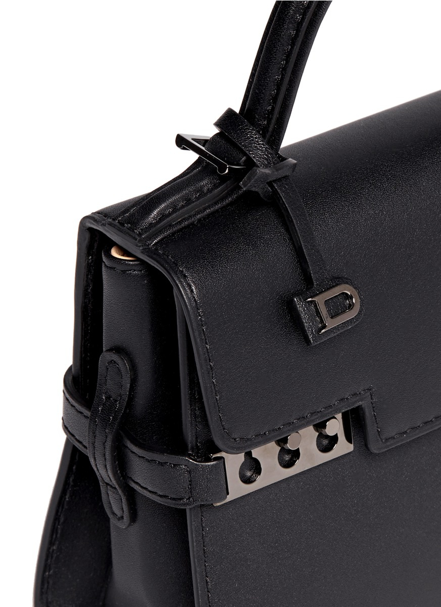 Delvaux \u0026#39;Tempte\u0026#39; Micro Calf Leather Bag in Black | Lyst