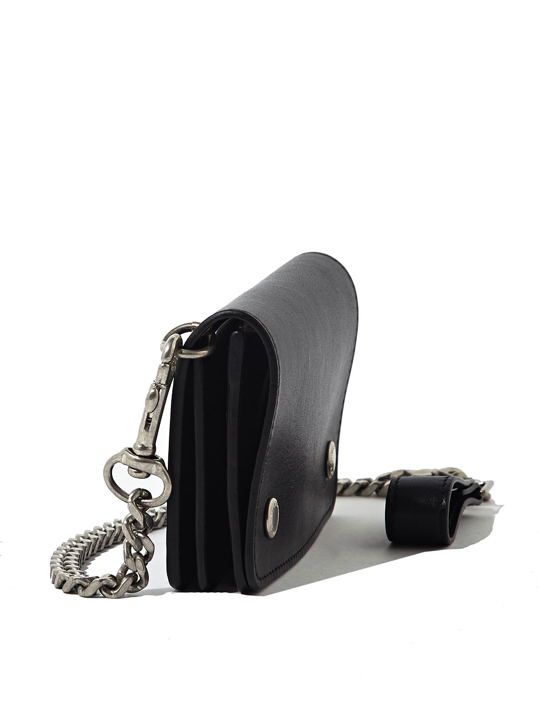 Lyst - Saint Laurent Mens Leather Pocket Chain Wallet in Black for Men