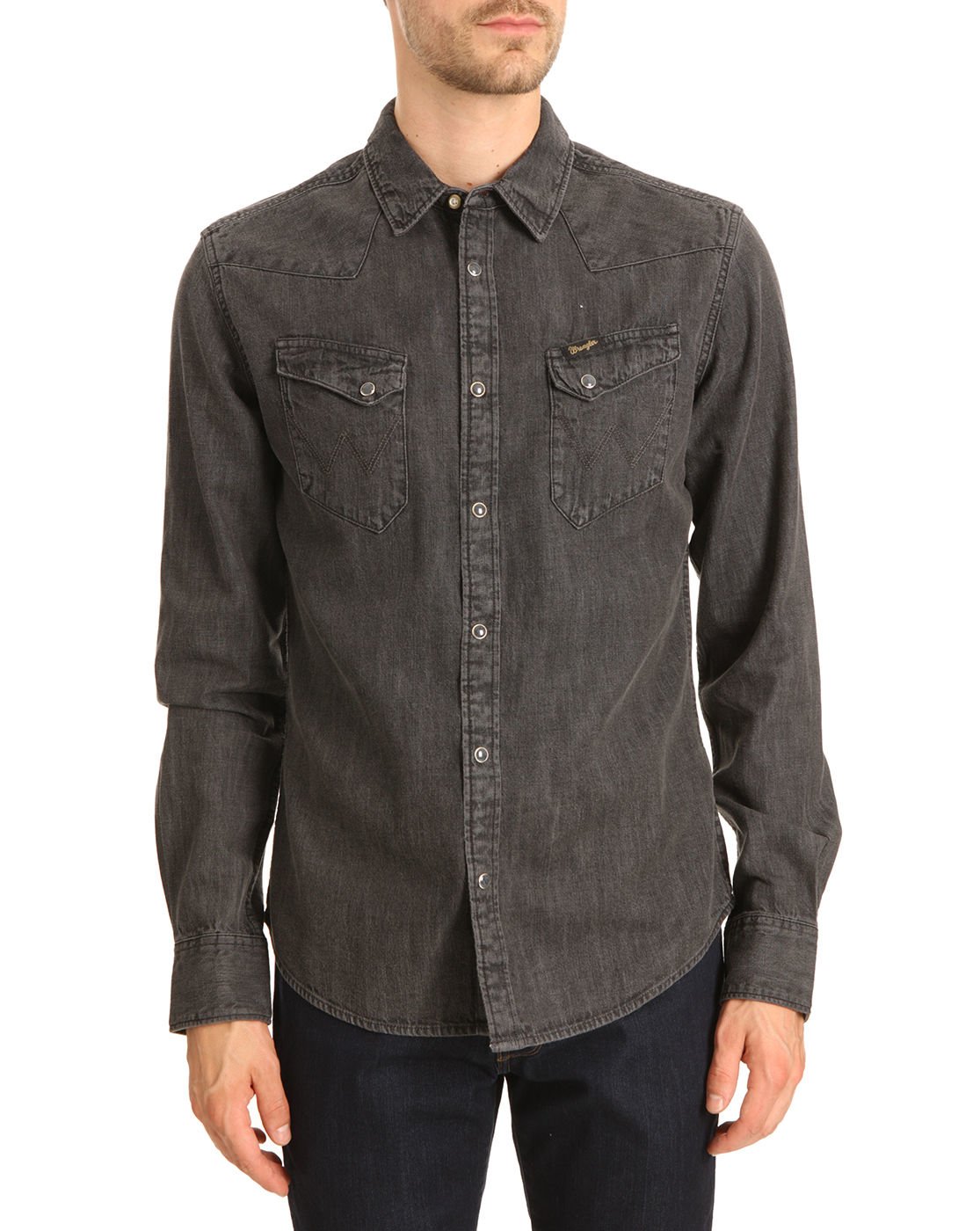 mens black denim shirt uk