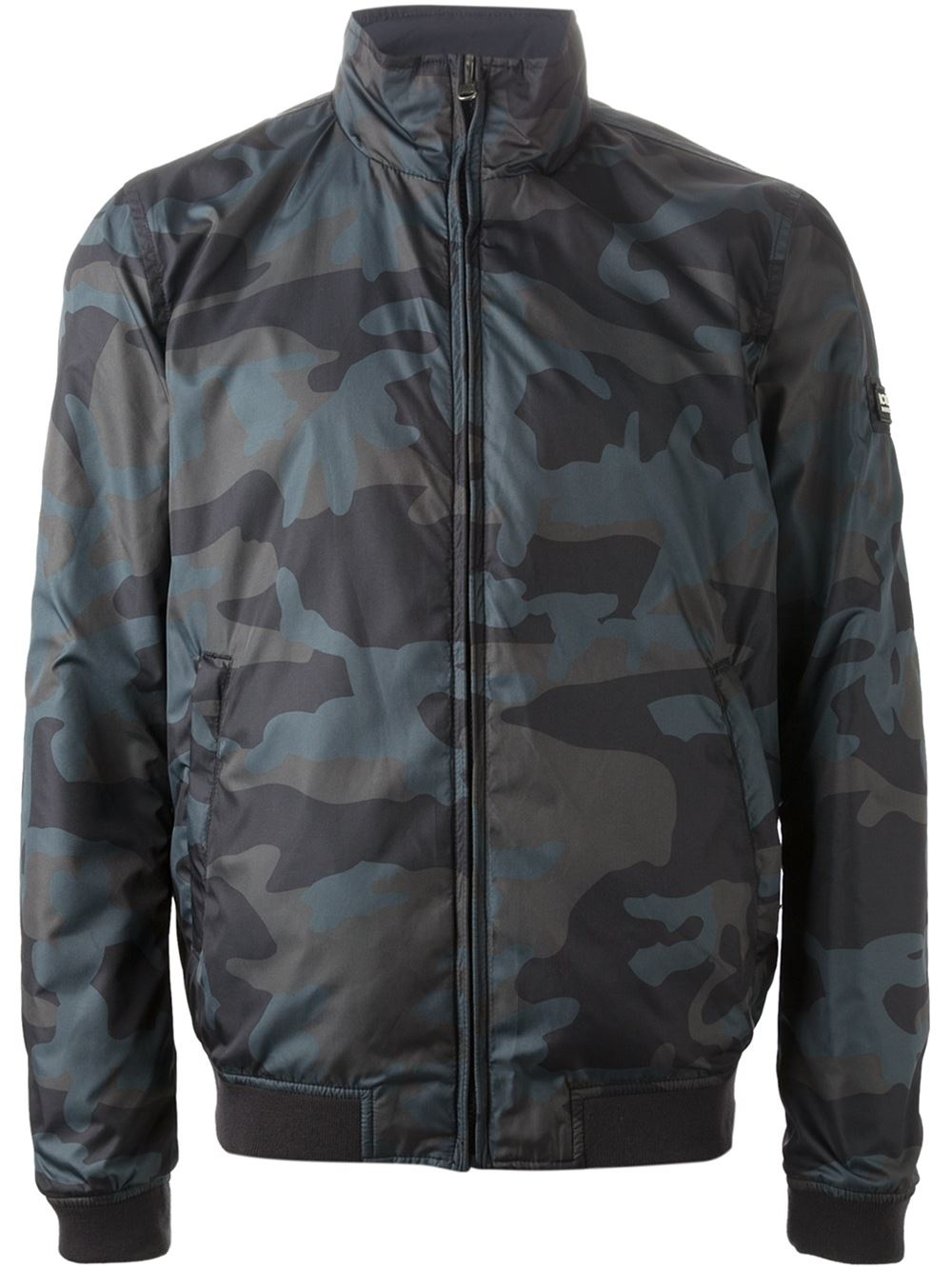 Woolrich Camouflage Print Reversible Jacket in Blue for Men Lyst